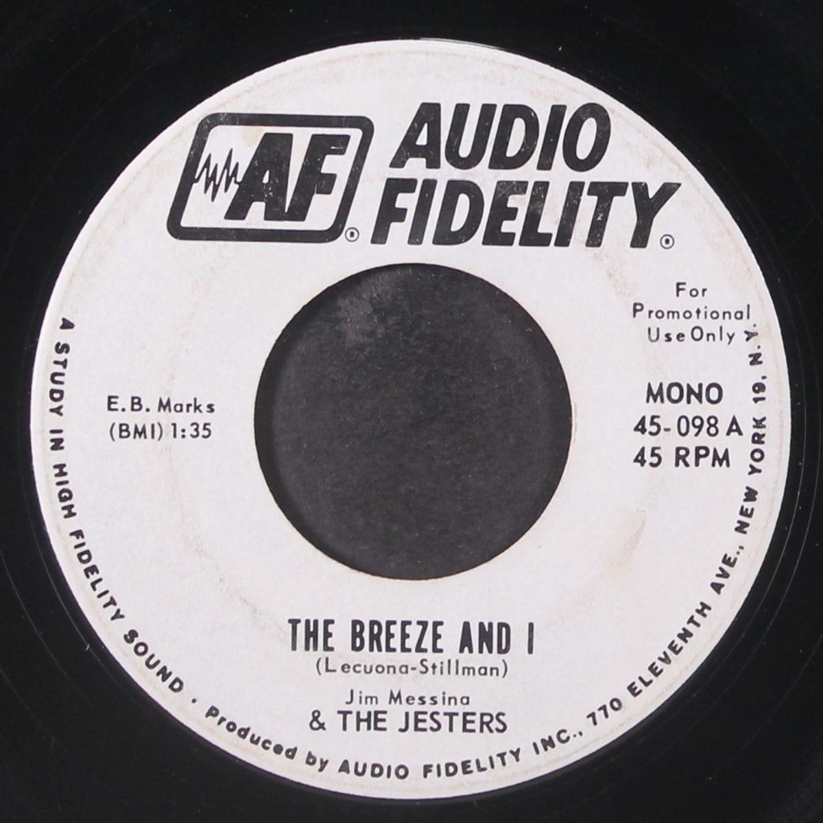the breeze and i / strange man by JIM MESSINA & JESTERS