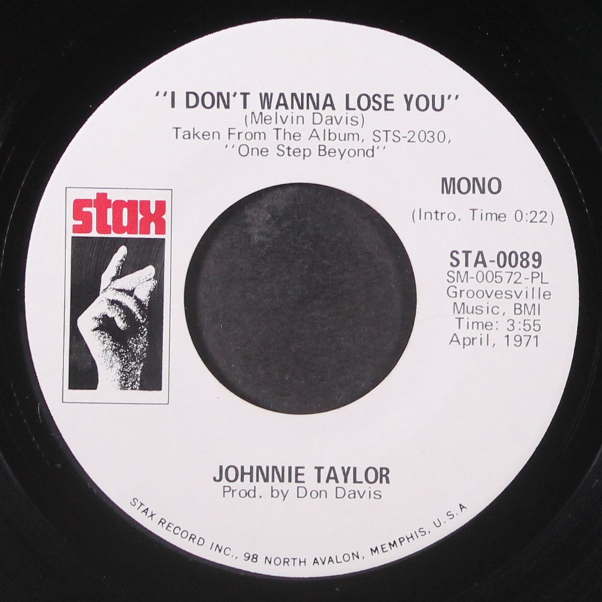 i don't wanna lose you / mono by JOHNNIE TAYLOR