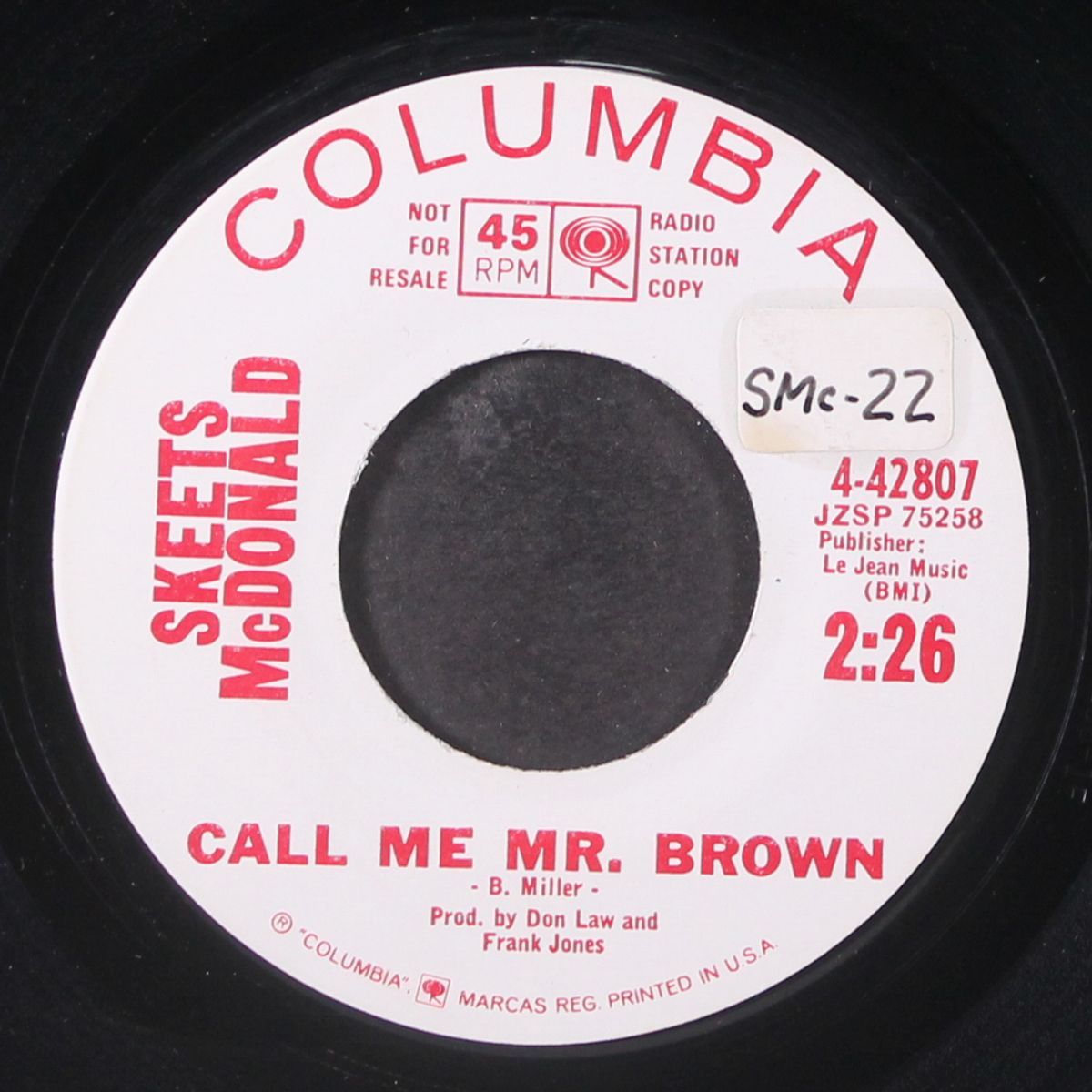 call me mr. brown by SKEETS MCDONALD