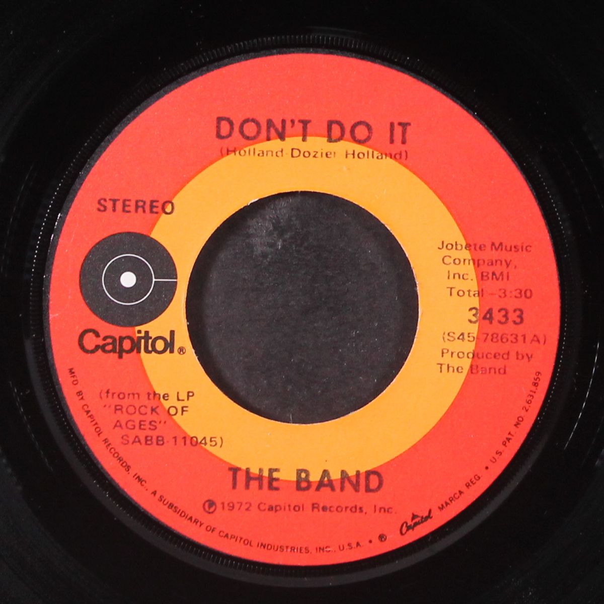 don't do it / rag mama rag by BAND