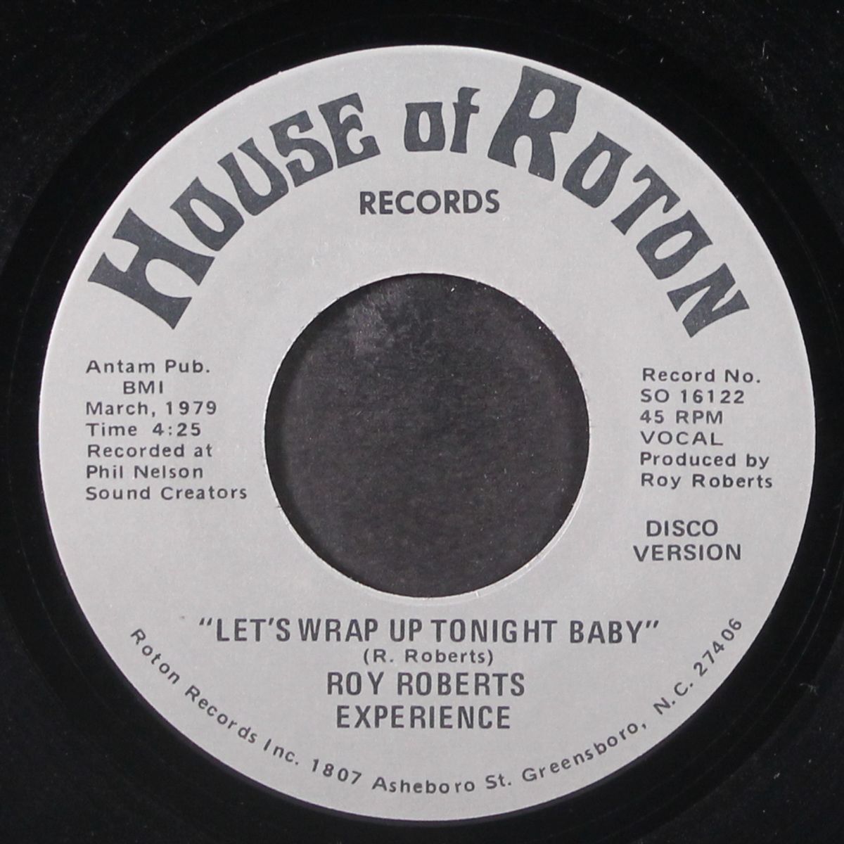 let's wrap up tonight baby / disco version by ROY ROBERTS EXPERIENCE