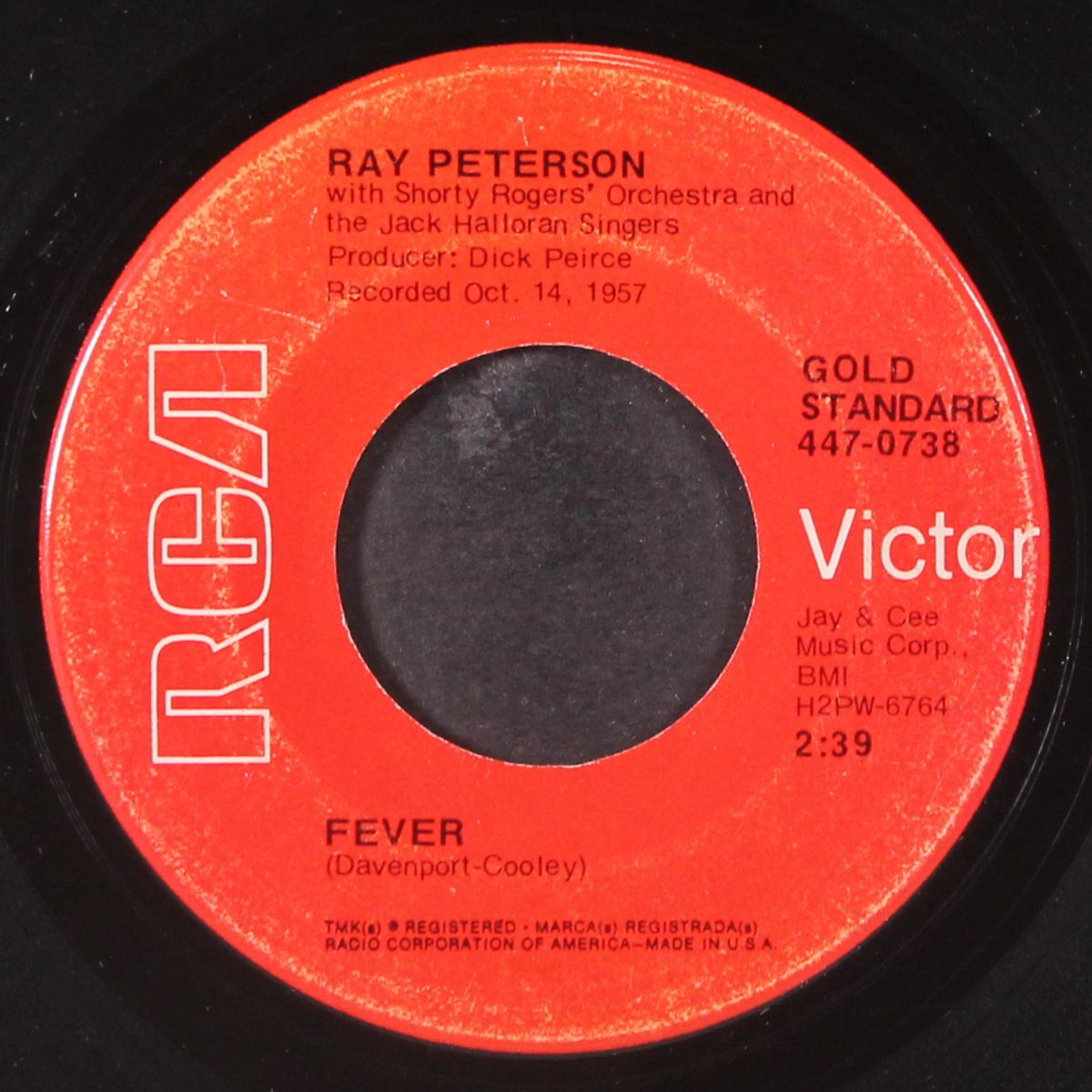 fever / tell laura i love her by RAY PETERSON