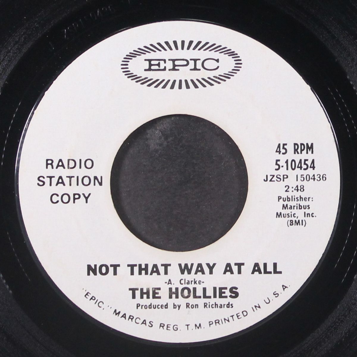 sorry suzanne / not that way at all by HOLLIES