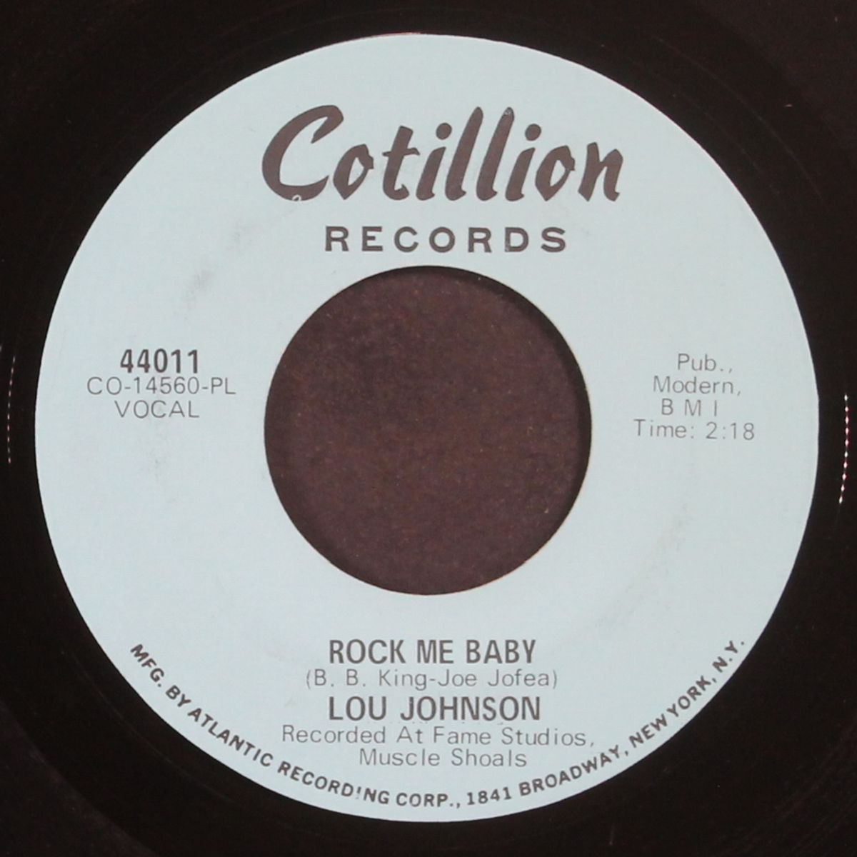 it's in the wind / rock me baby by LOU JOHNSON