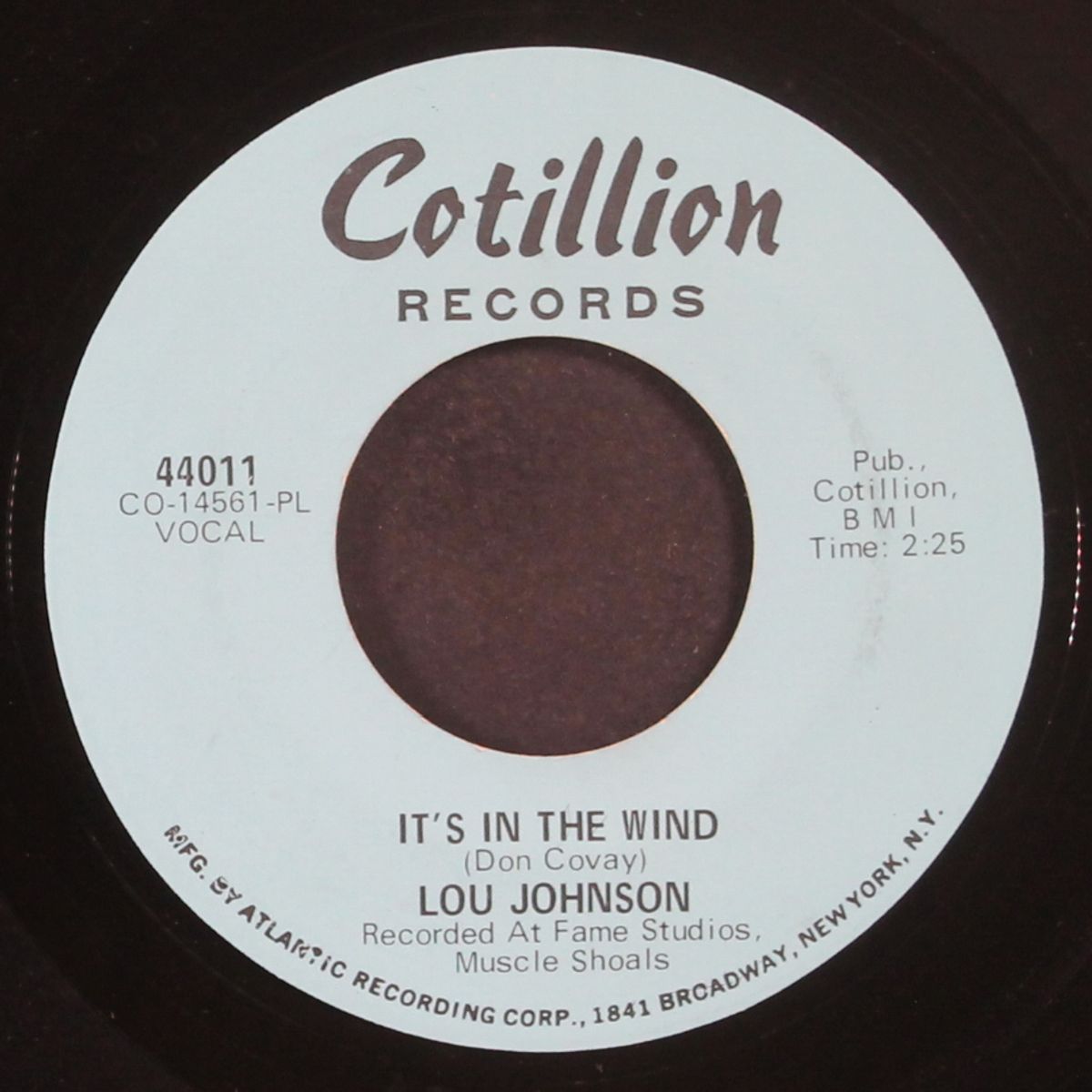 it's in the wind / rock me baby by LOU JOHNSON