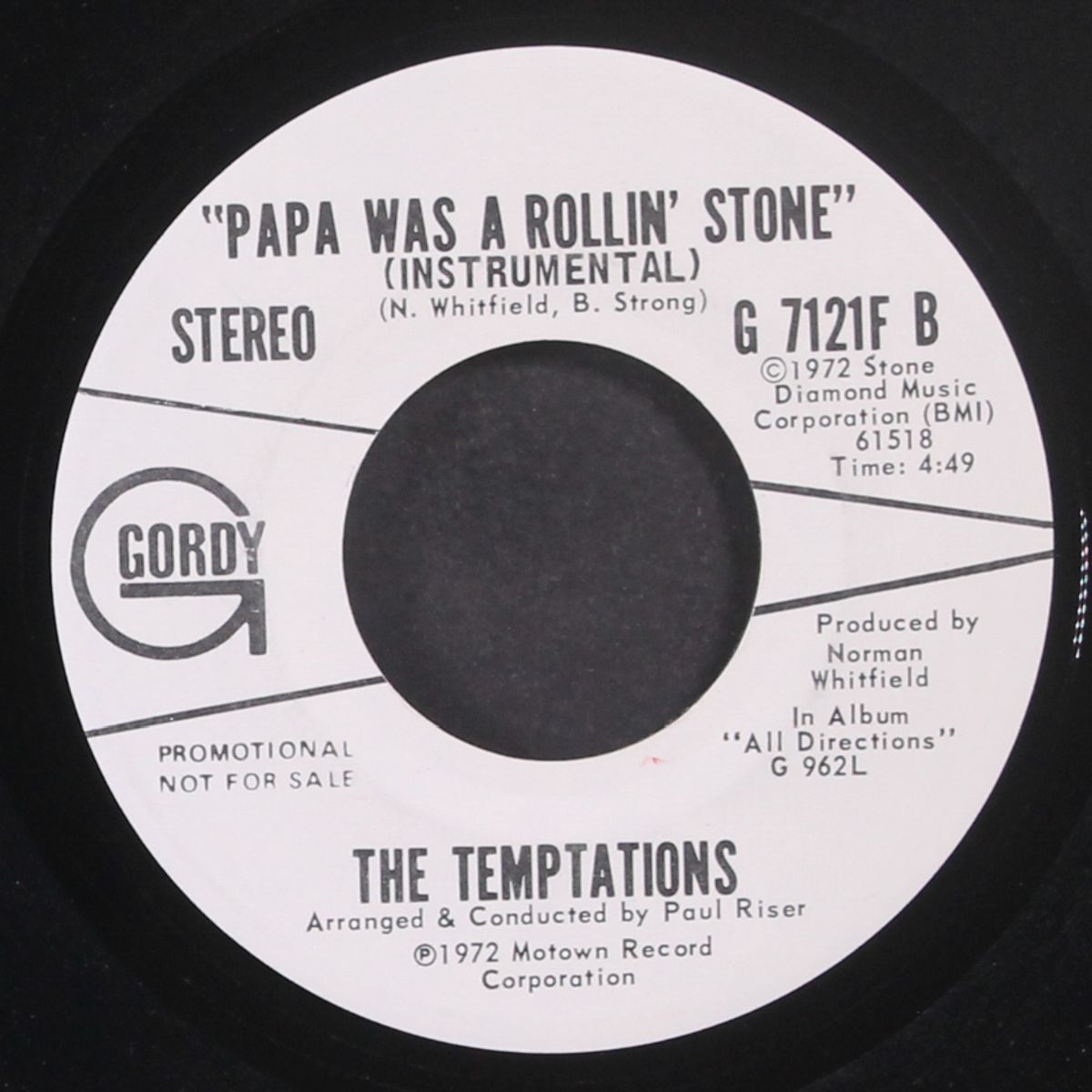papa was a rollin' stone / instro by TEMPTATIONS