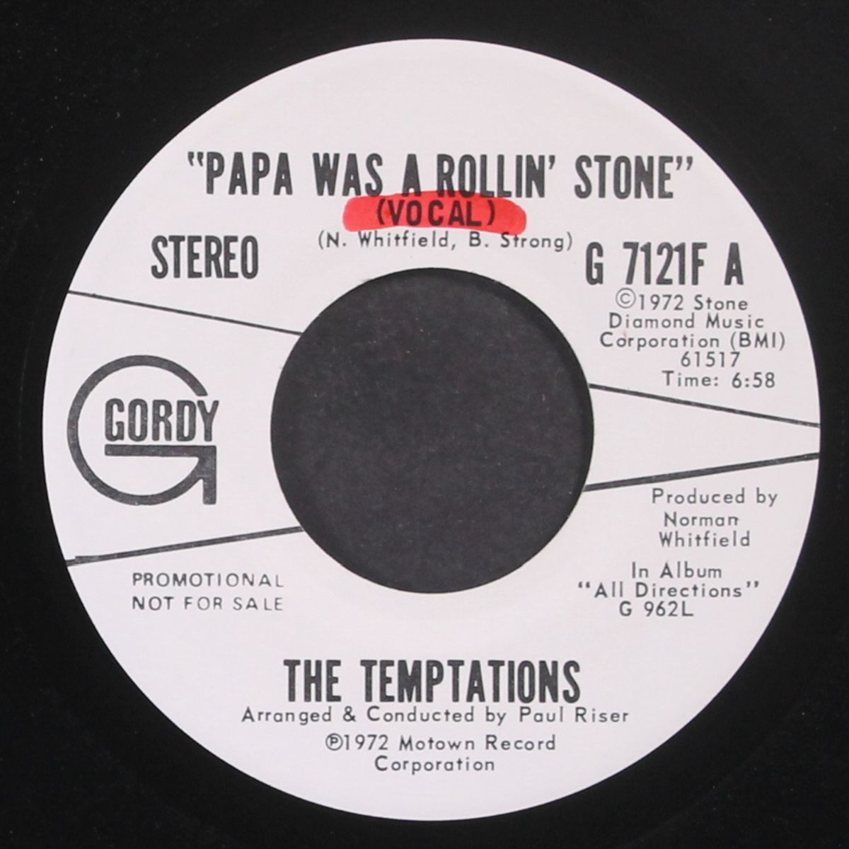 papa was a rollin' stone / instro by TEMPTATIONS