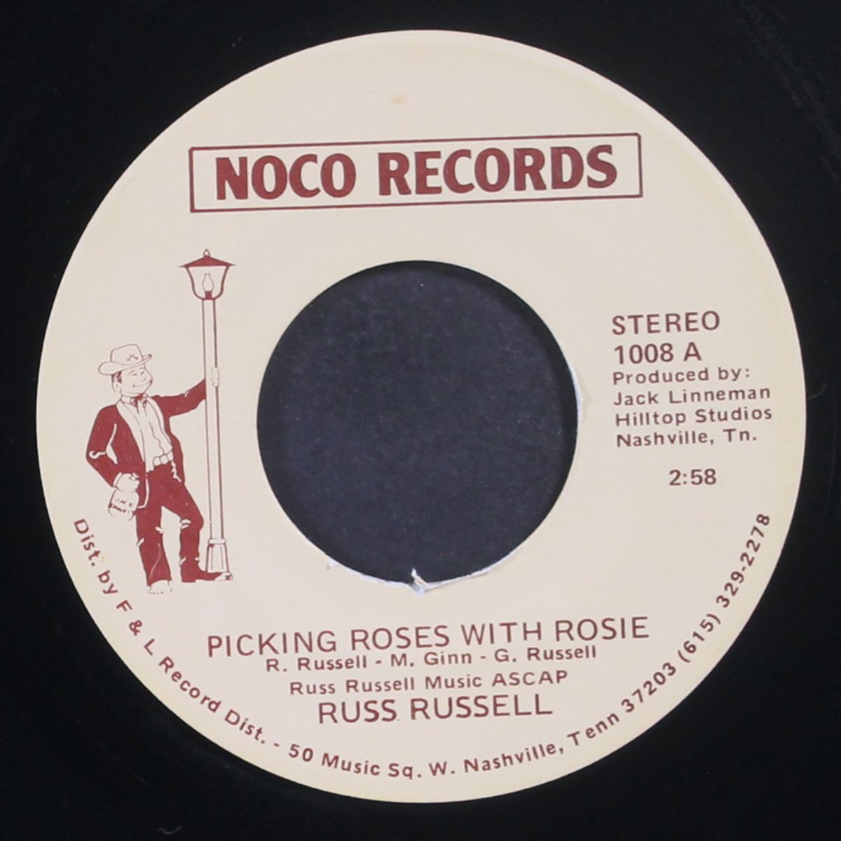 picking roses with rosie / bayou boogie boy by RUSS RUSSELL