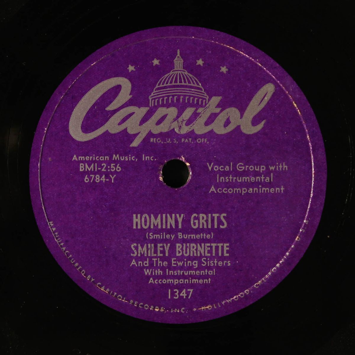 hominy grits / it's my lazy day by SMILEY BURNETTE