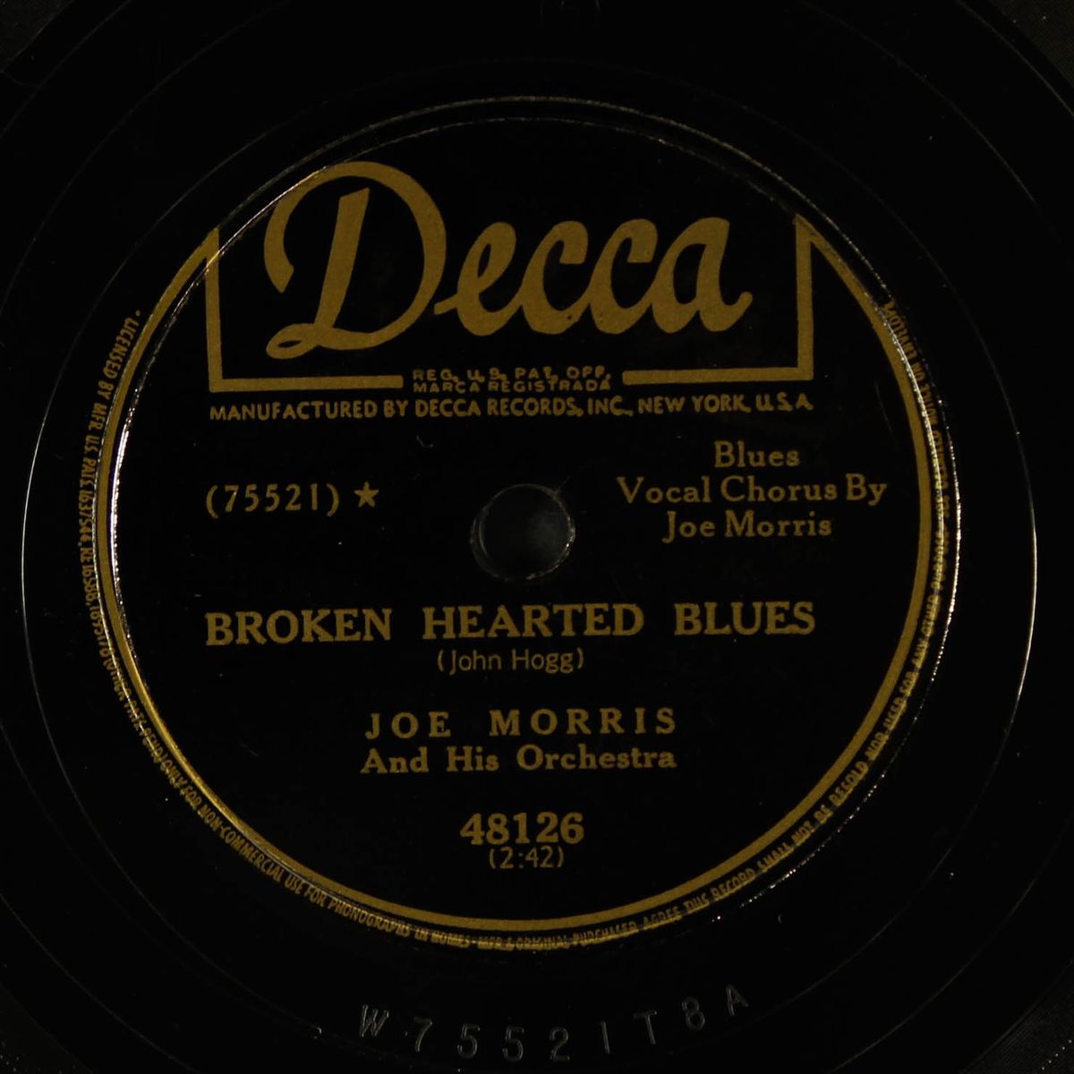 lowdown / broken hearted blues by JOE MORRIS