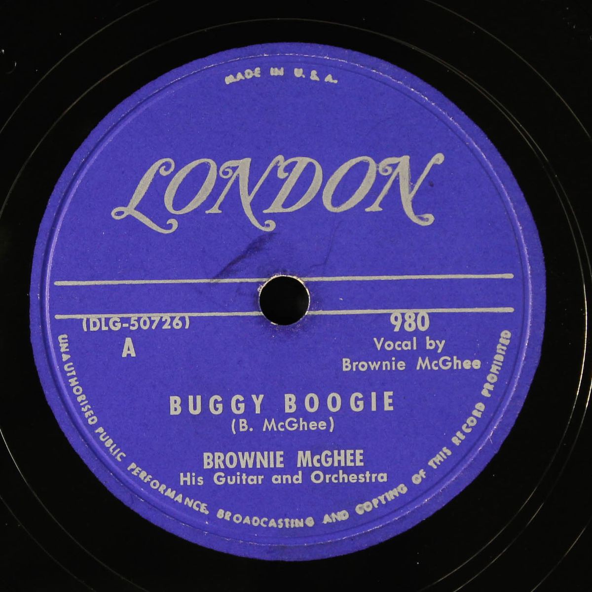 buggy boogie / i'm gonna move across the river by BROWNIE MCGHEE
