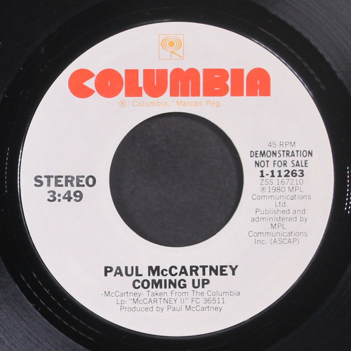 coming up by PAUL MCCARTNEY