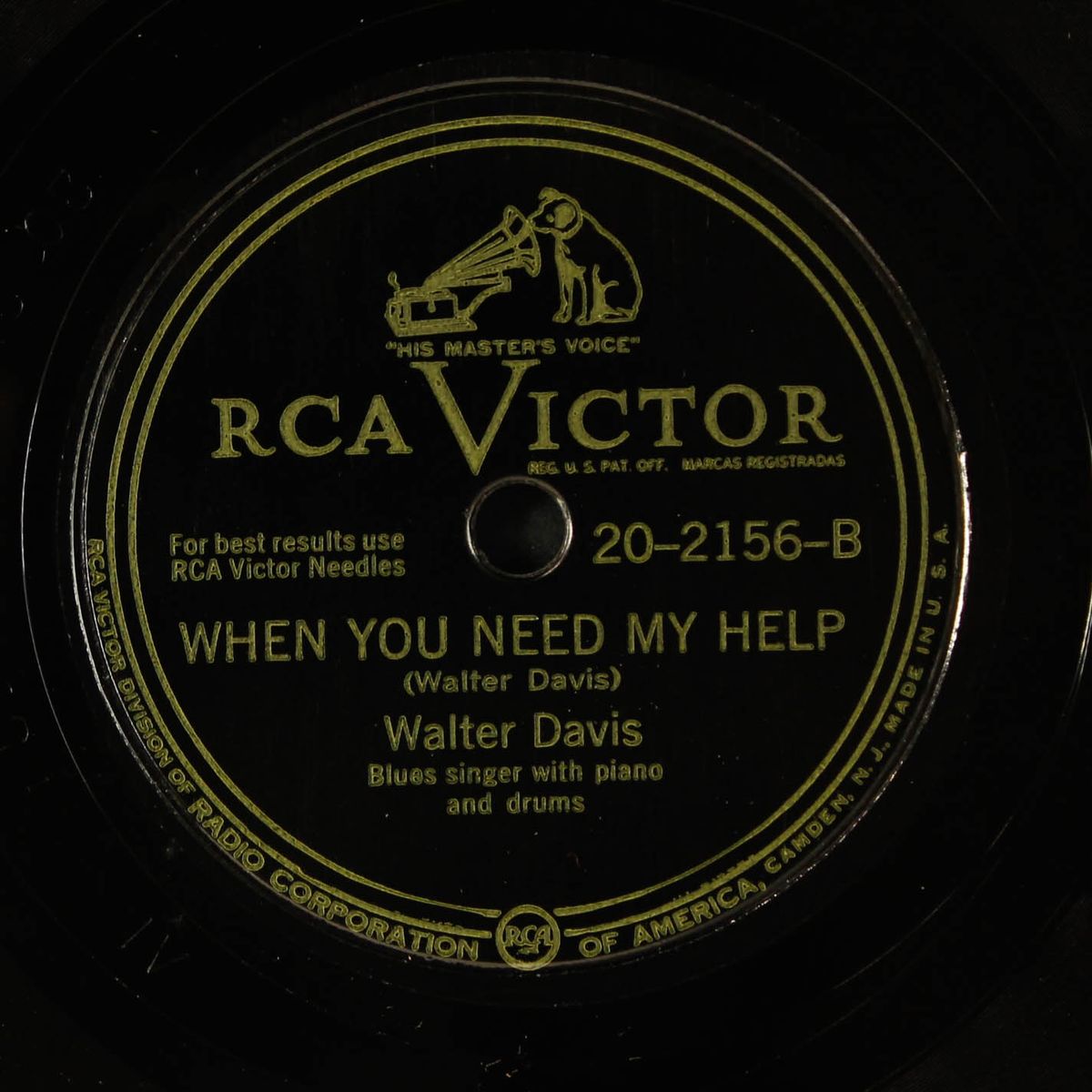my friends / when you need my help by WALTER DAVIS