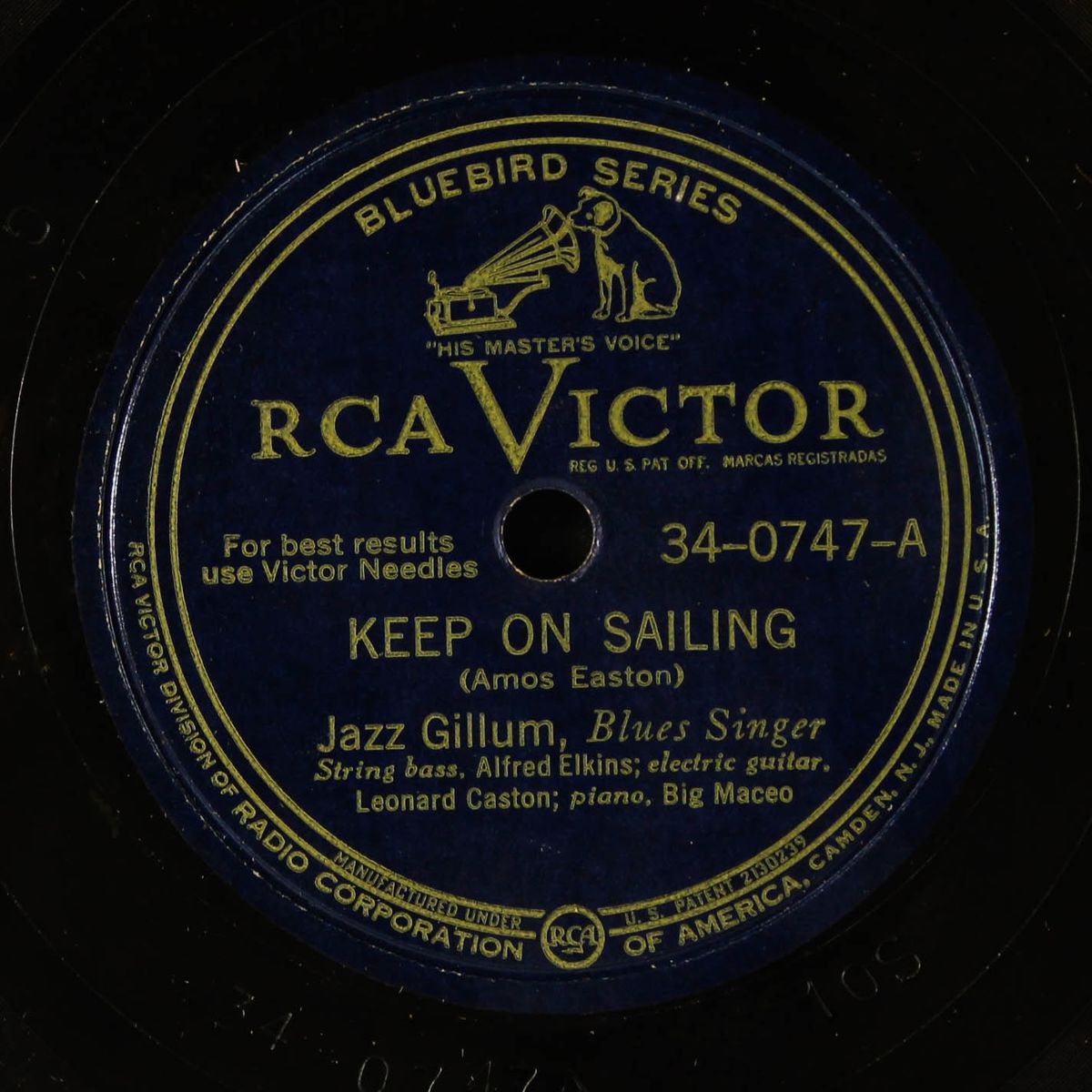 keep on sailing / fast woman blues by JAZZ GILLUM