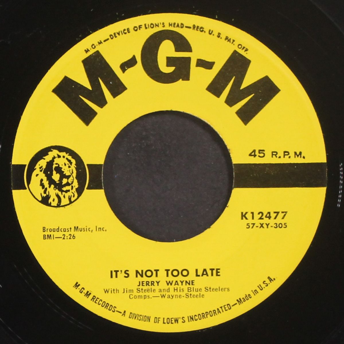 it's not too late / don't want your kiss by JERRY WAYNE