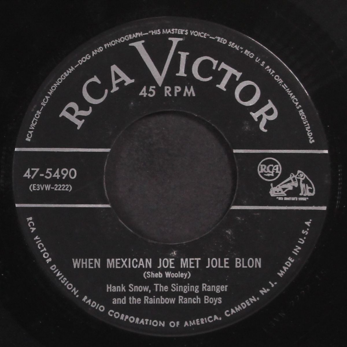 when mexican joe met jole blon by HANK SNOW