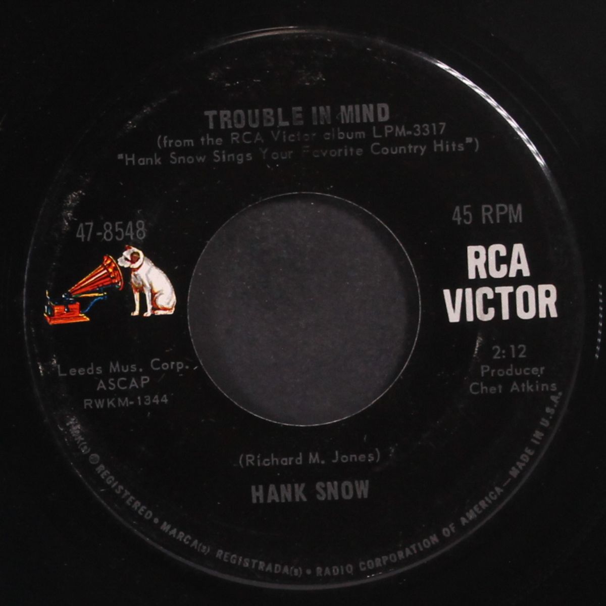 trouble in mind by HANK SNOW