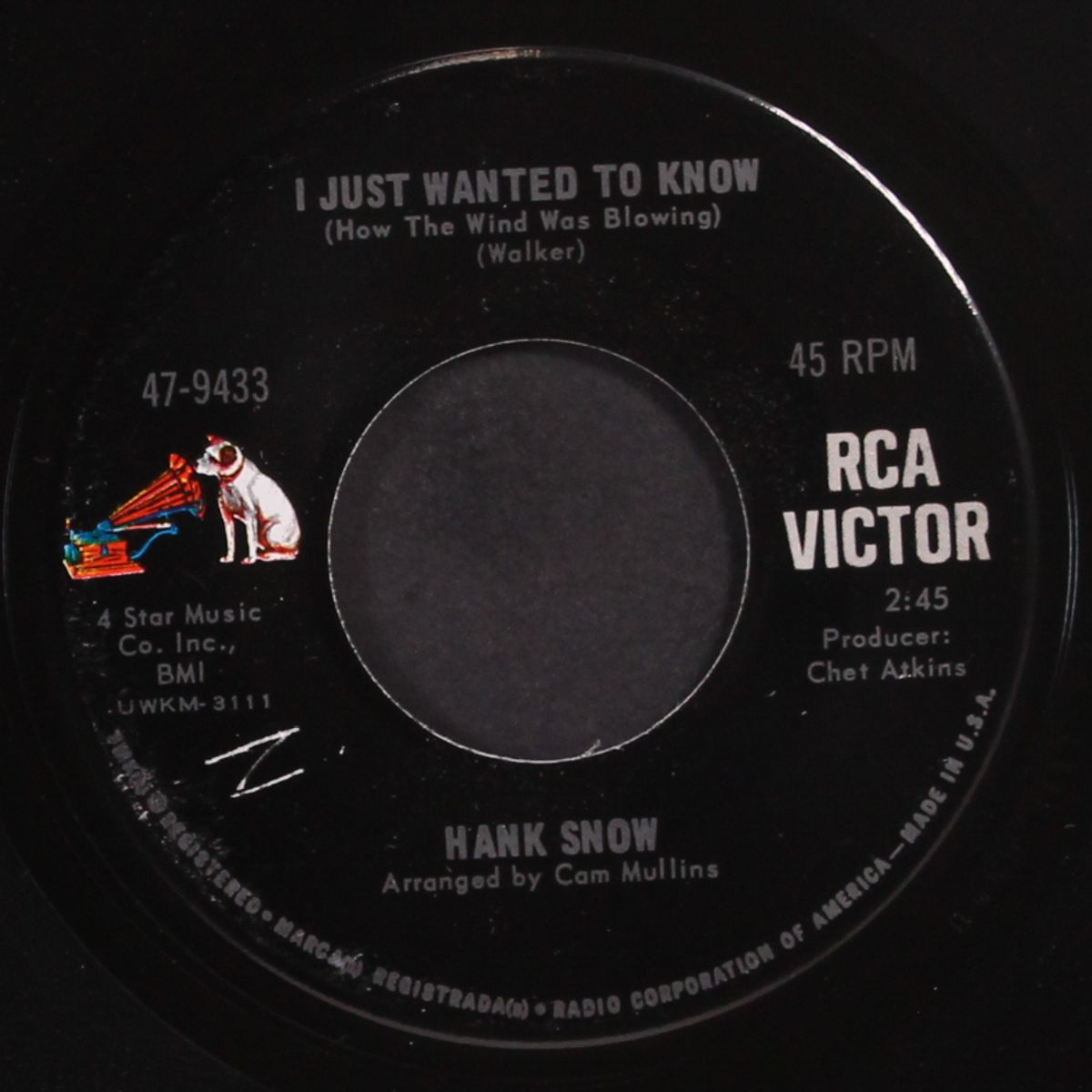 i just wanted to know (how the wind was blowing) by HANK SNOW
