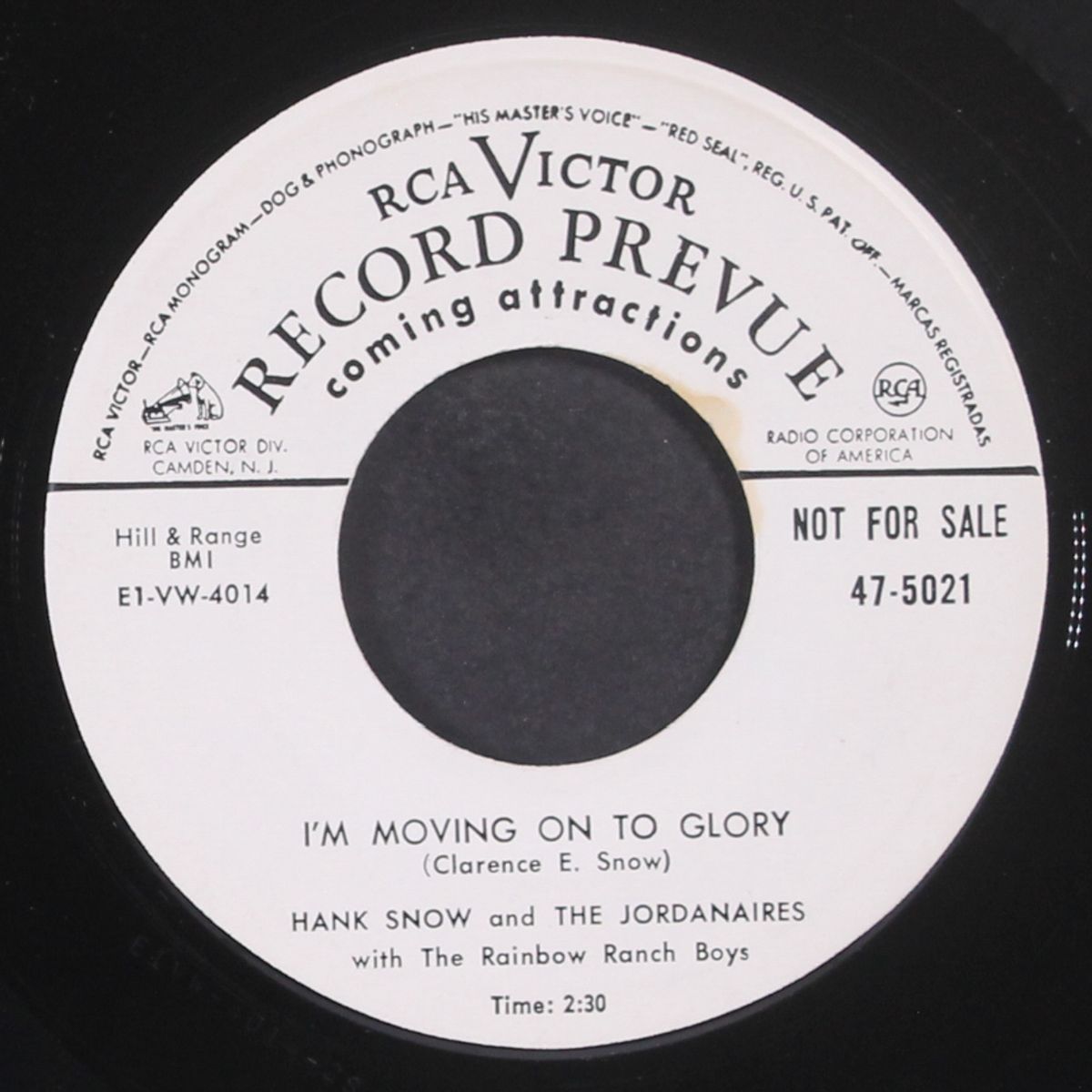 he'll understand and say 'well done' by HANK SNOW