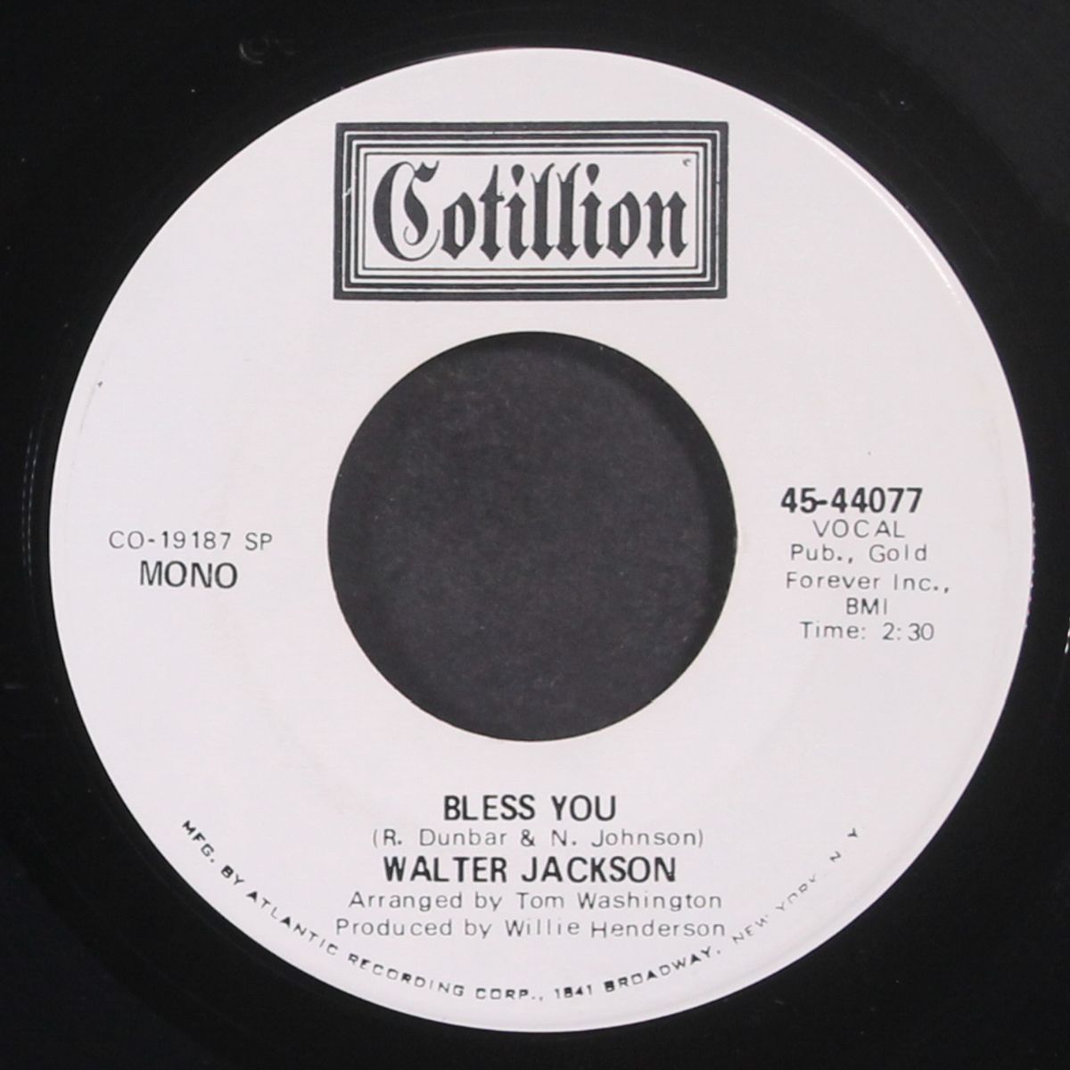 bless you / mono by WALTER JACKSON