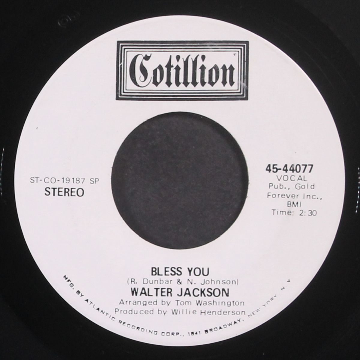bless you / mono by WALTER JACKSON