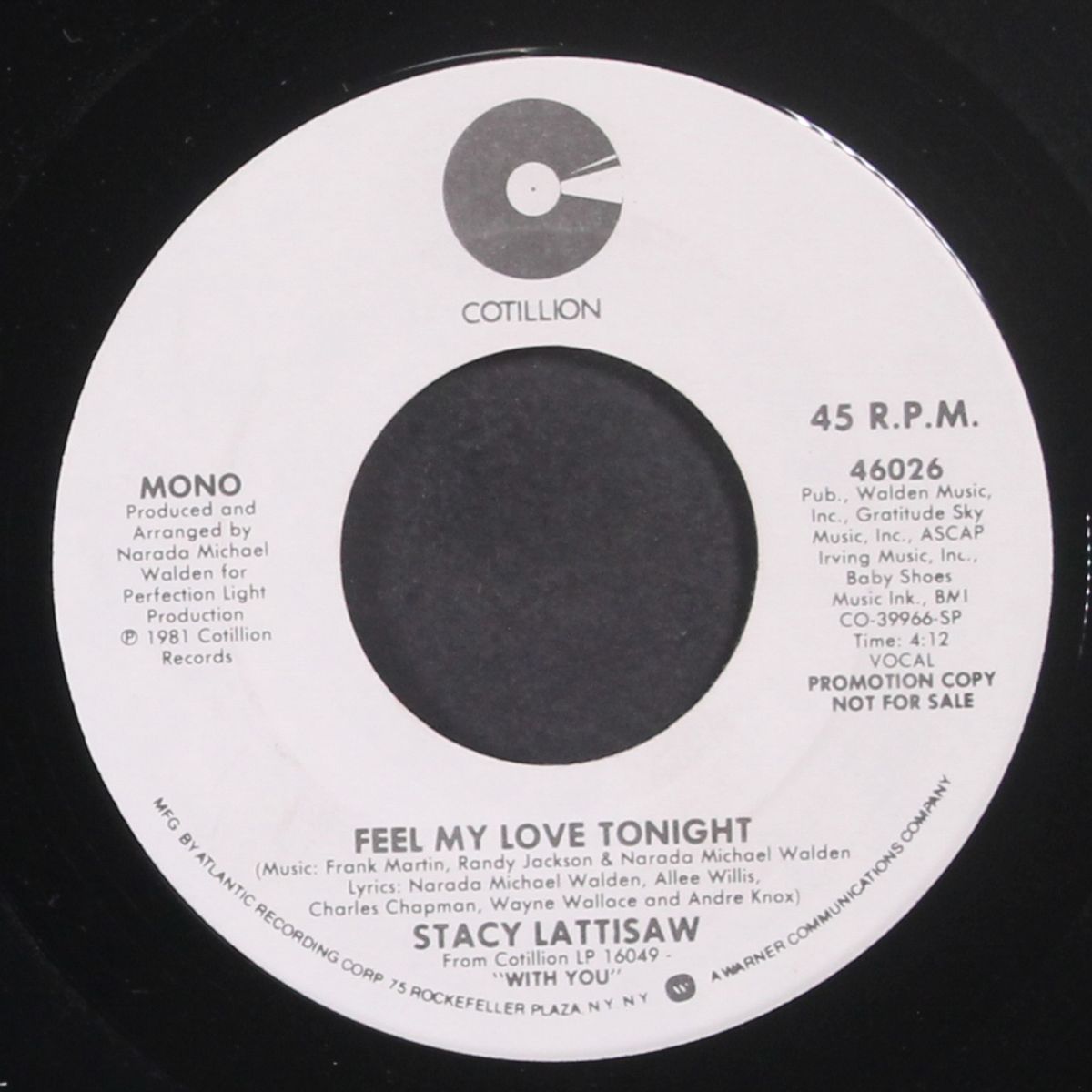 feel my love tonight / mono by STACY LATTISAW