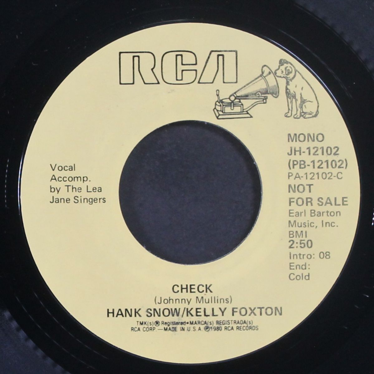 check / mono by HANK SNOW & KELLY FOXTON