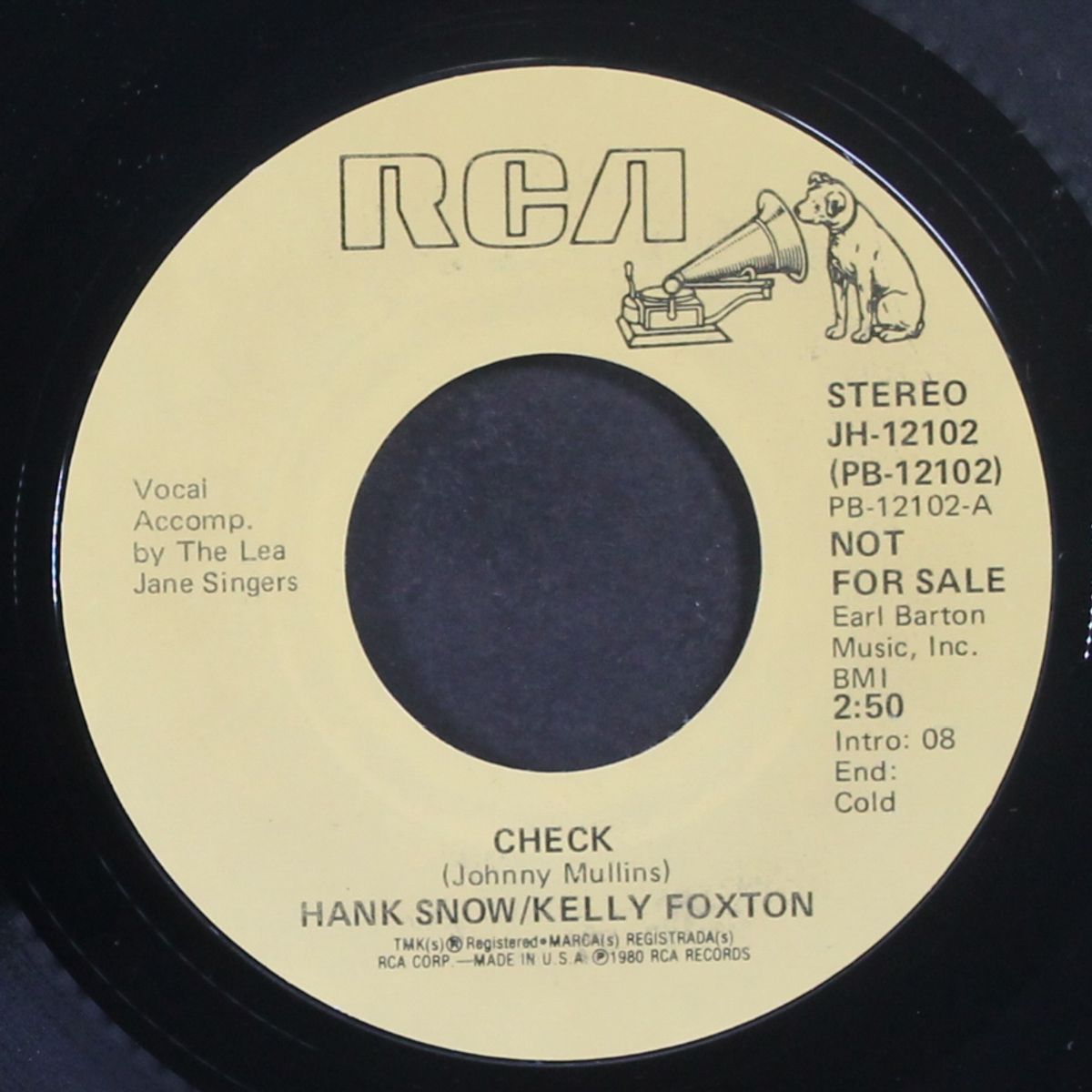 check / mono by HANK SNOW & KELLY FOXTON
