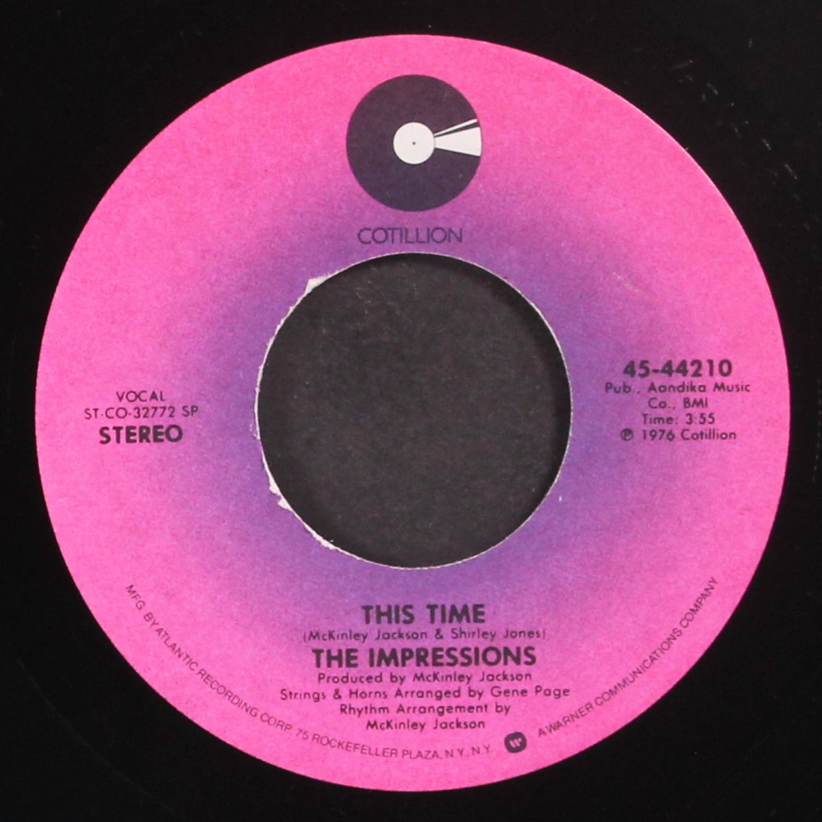 this time / i'm a fool for love by IMPRESSIONS
