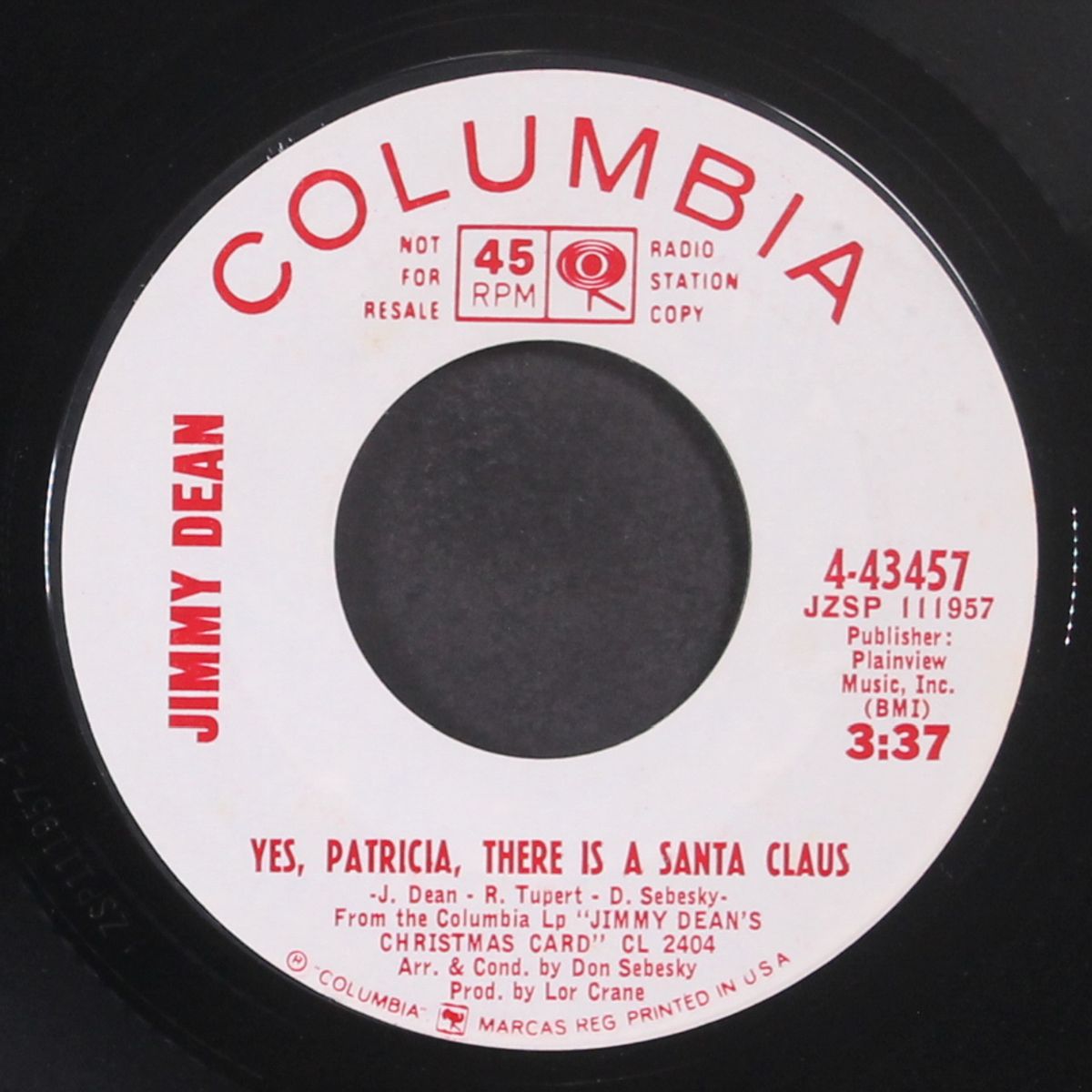 blue christmas / yes, patricia, there is a santa claus by JIMMY DEAN