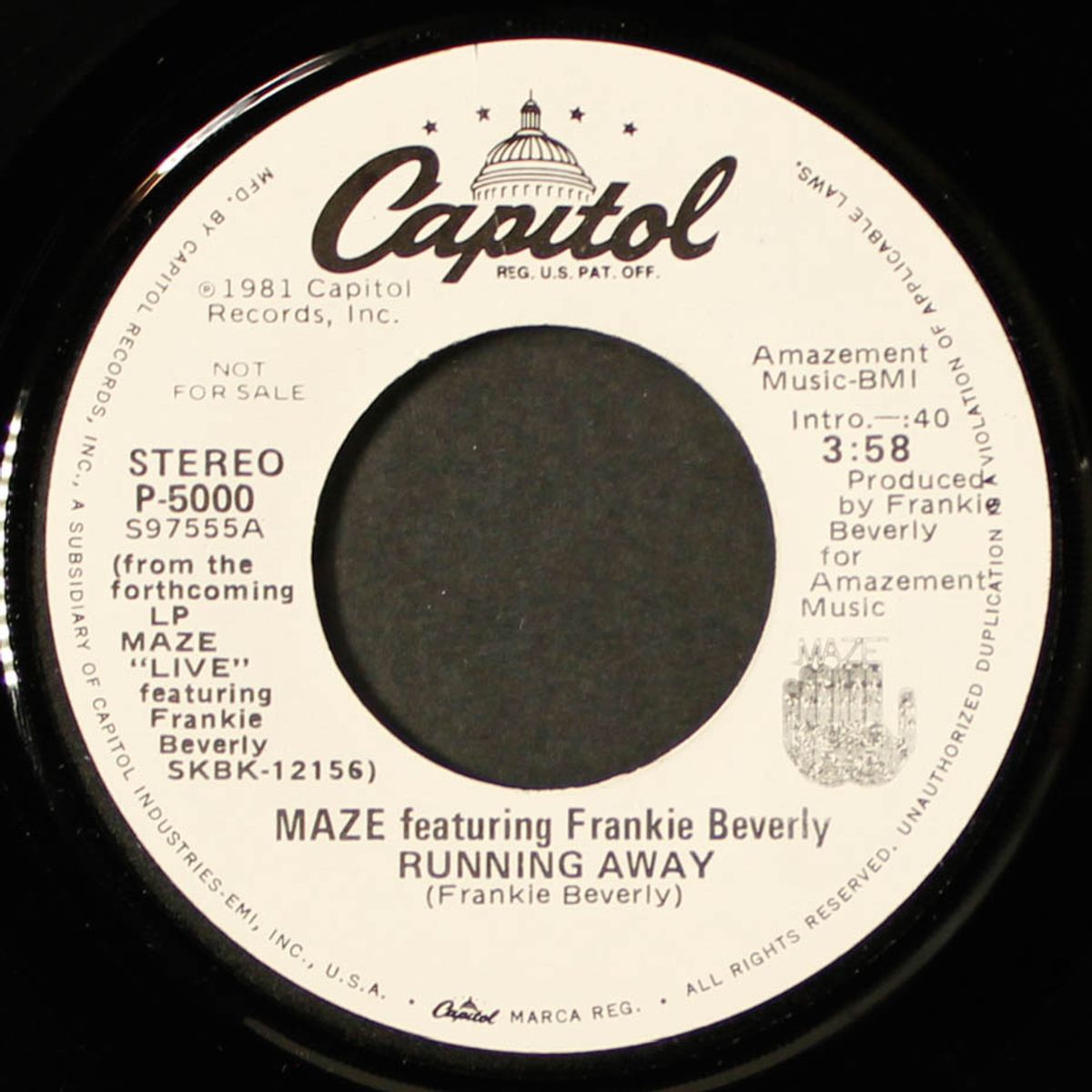 running away / same by MAZE W/ FRANKIE BEVERLY