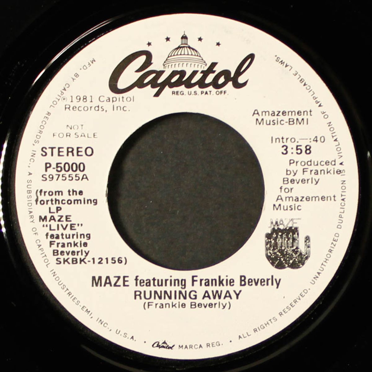 running away / same by MAZE W/ FRANKIE BEVERLY