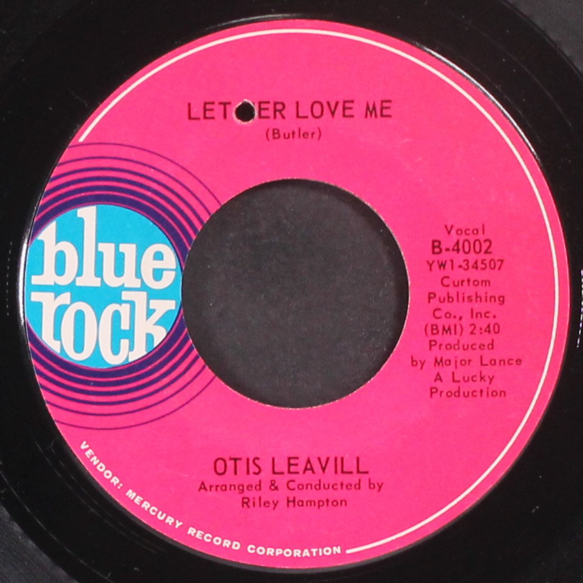 when the music grooves / let her love me by OTIS LEAVILL