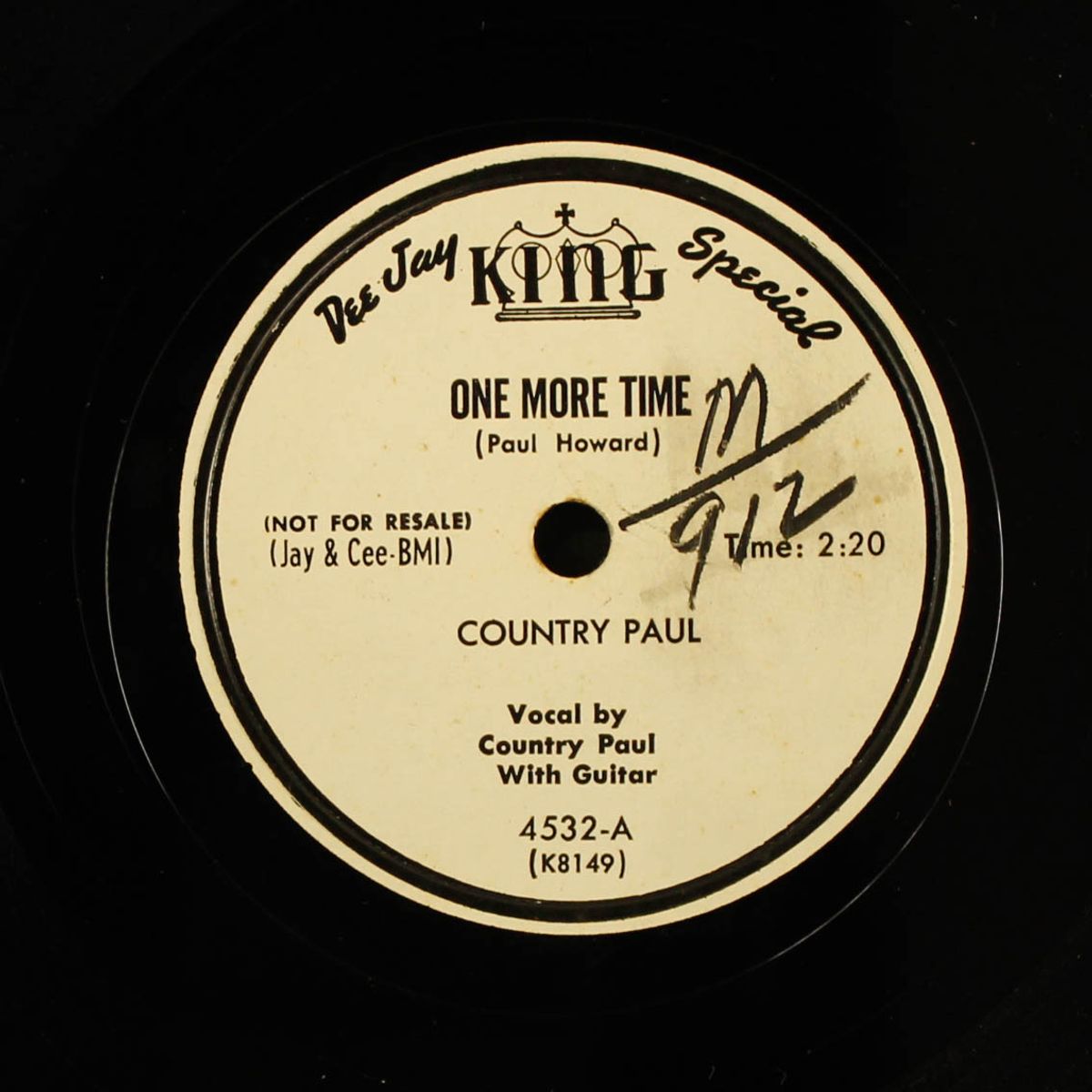 since i seen your smilling face / one more time by COUNTRY PAUL