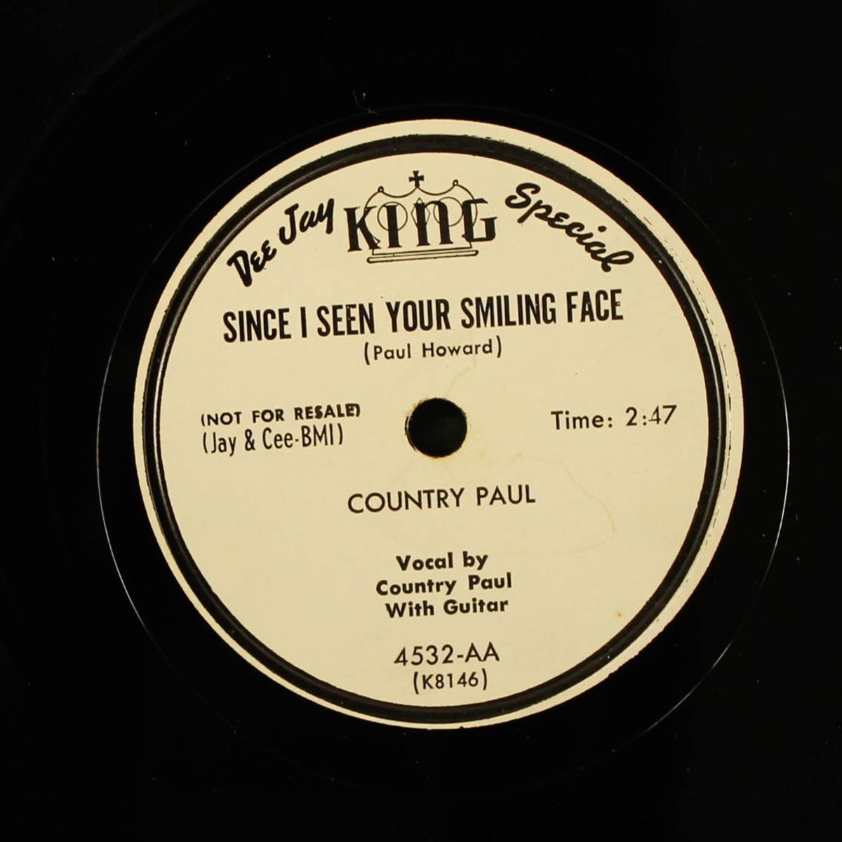 since i seen your smilling face / one more time by COUNTRY PAUL