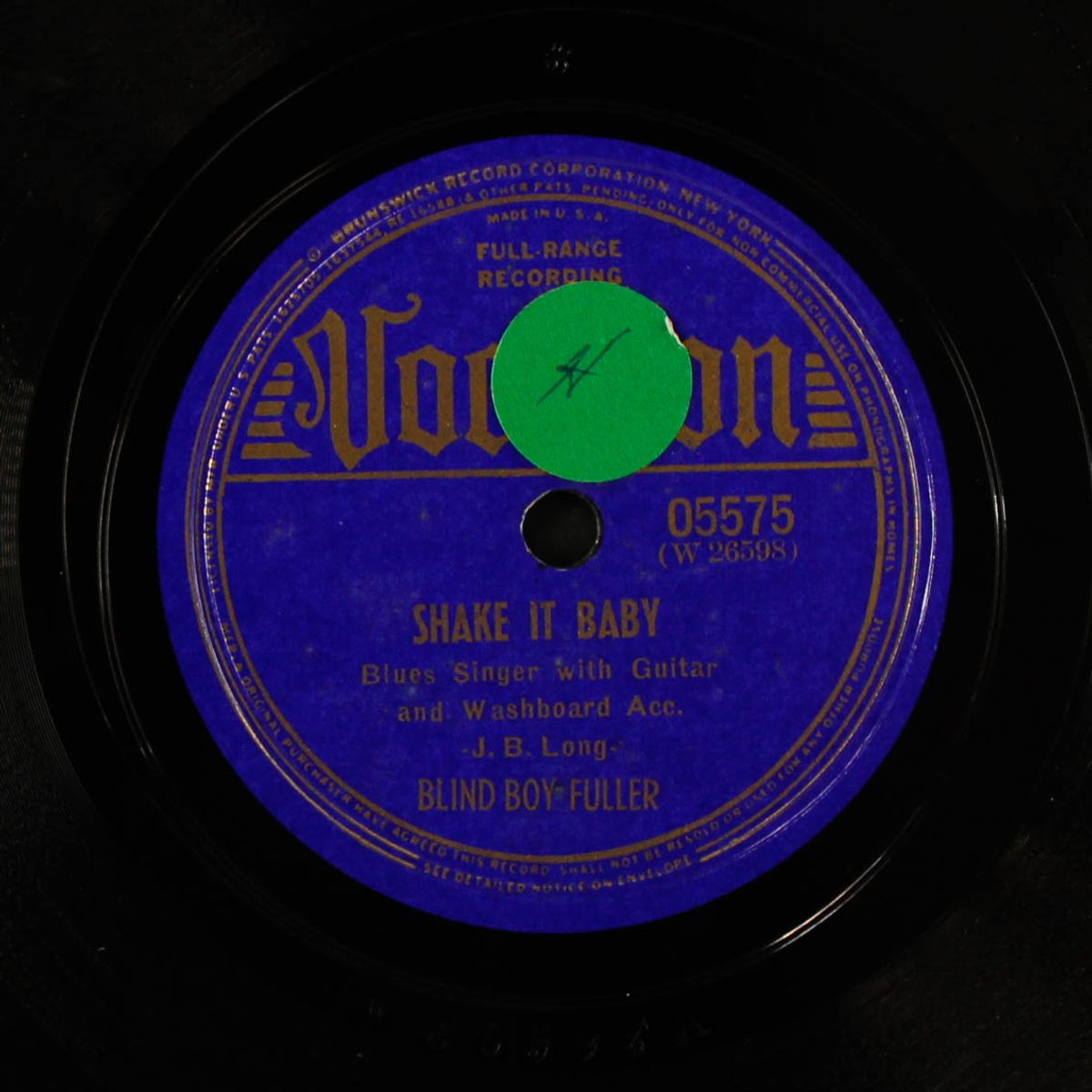 shake it baby / worn out engine blues by BLIND BOY FULLER