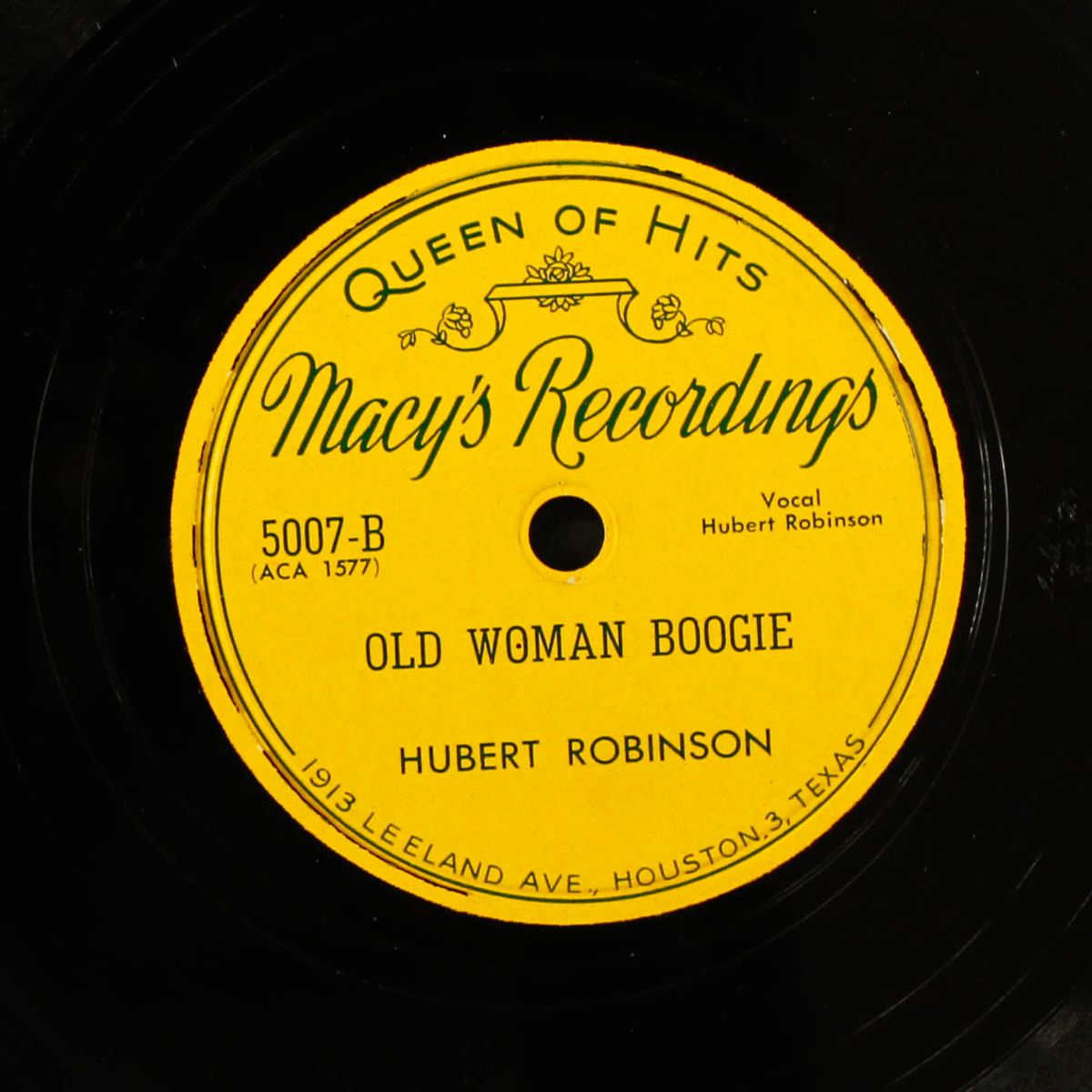 answer to wintertime blues / old woman boogie by HUBERT ROBINSON