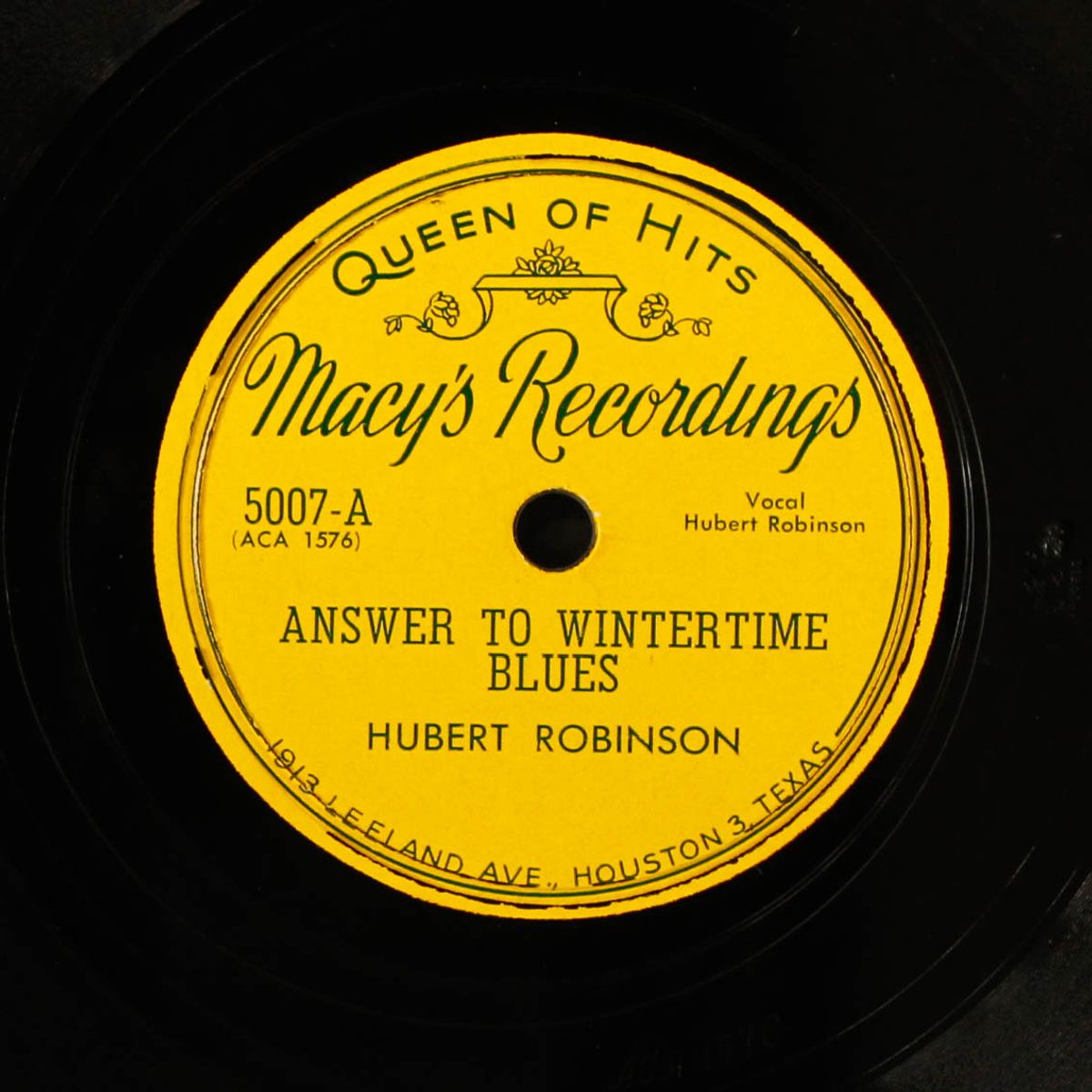 answer to wintertime blues / old woman boogie by HUBERT ROBINSON
