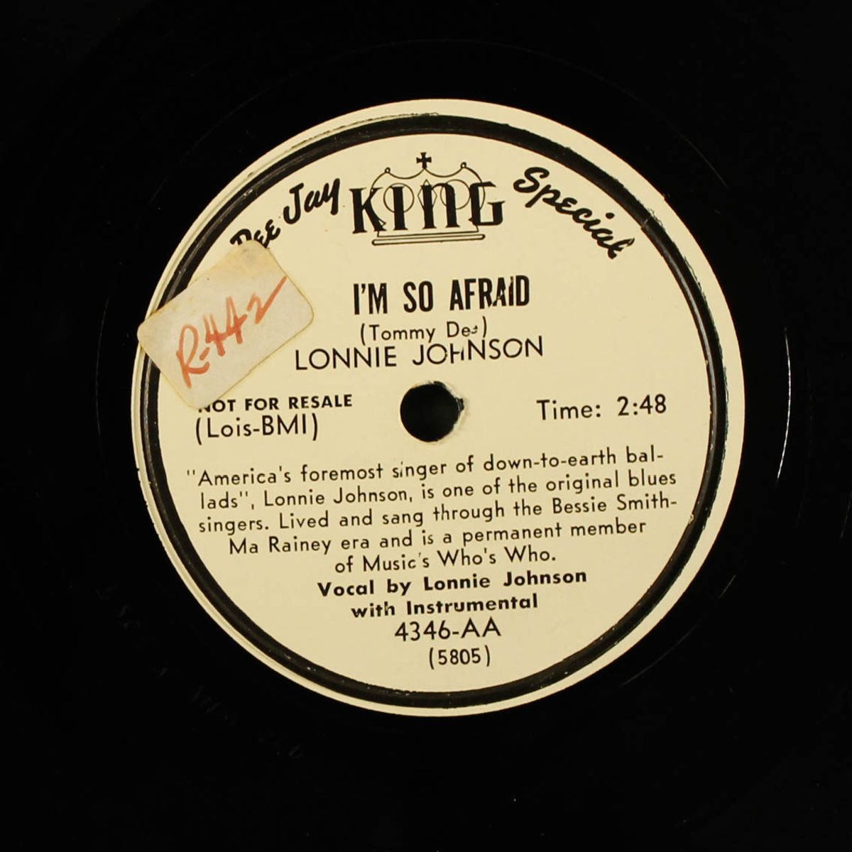troubles ain't nothin' but the blues / i'm so afraid by LONNIE JOHNSON