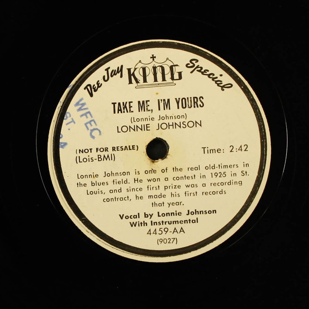 take me, i'm yours / why should i cry by LONNIE JOHNSON