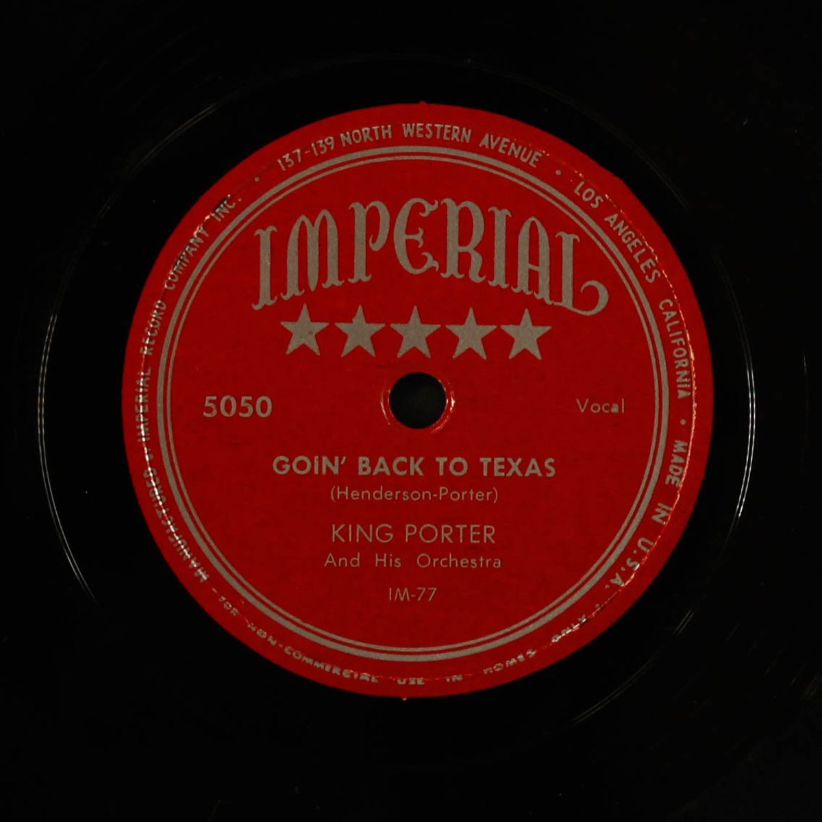baby, what's the matter with you / goin' back to texas by KING PORTER