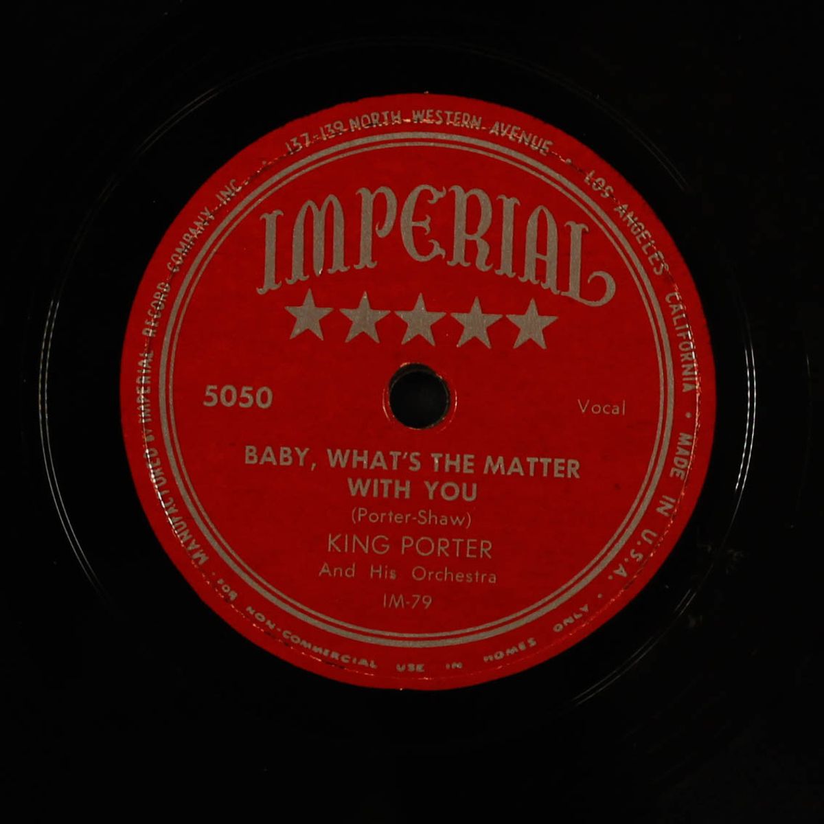 baby, what's the matter with you / goin' back to texas by KING PORTER