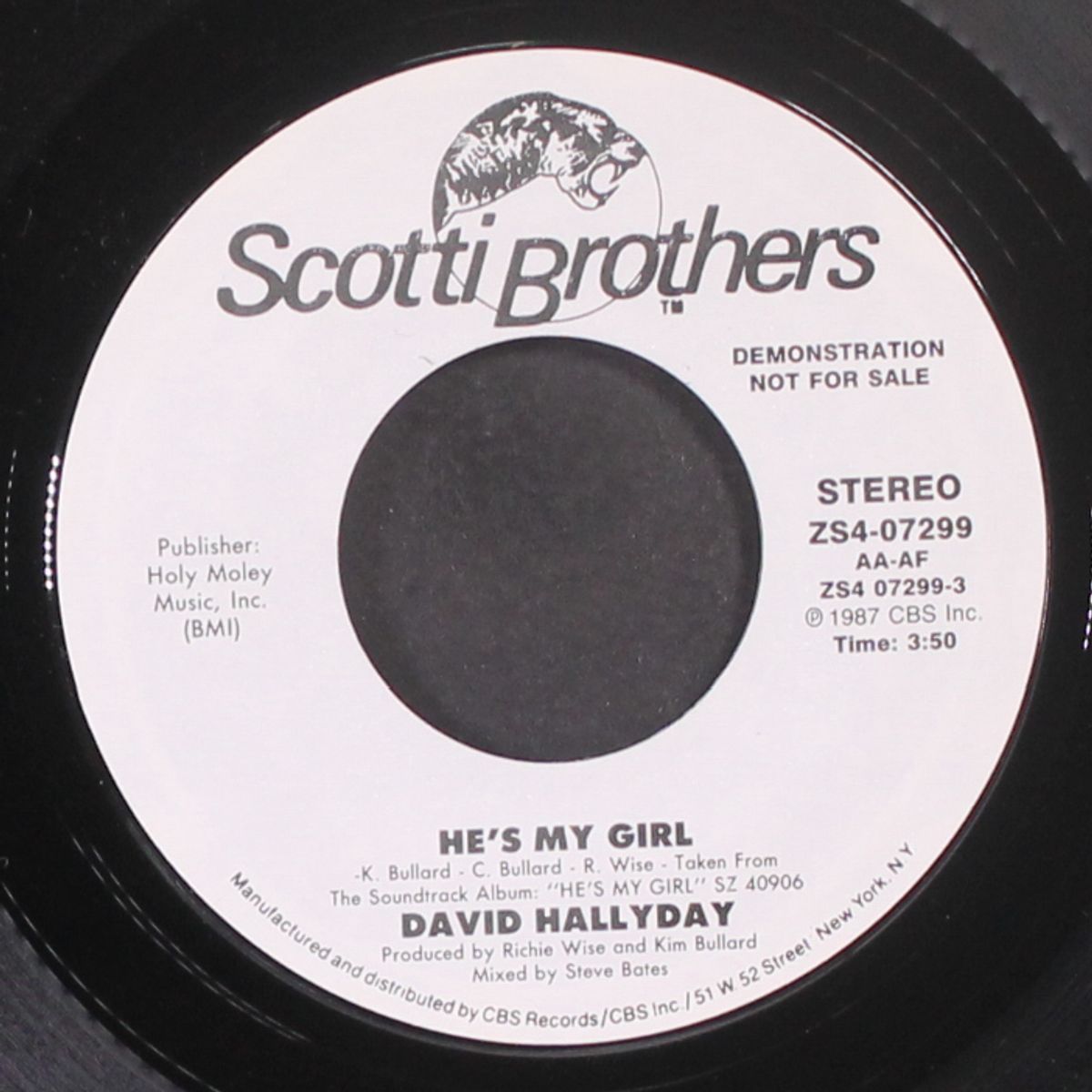 he's my girl / same by DAVID HALLYDAY