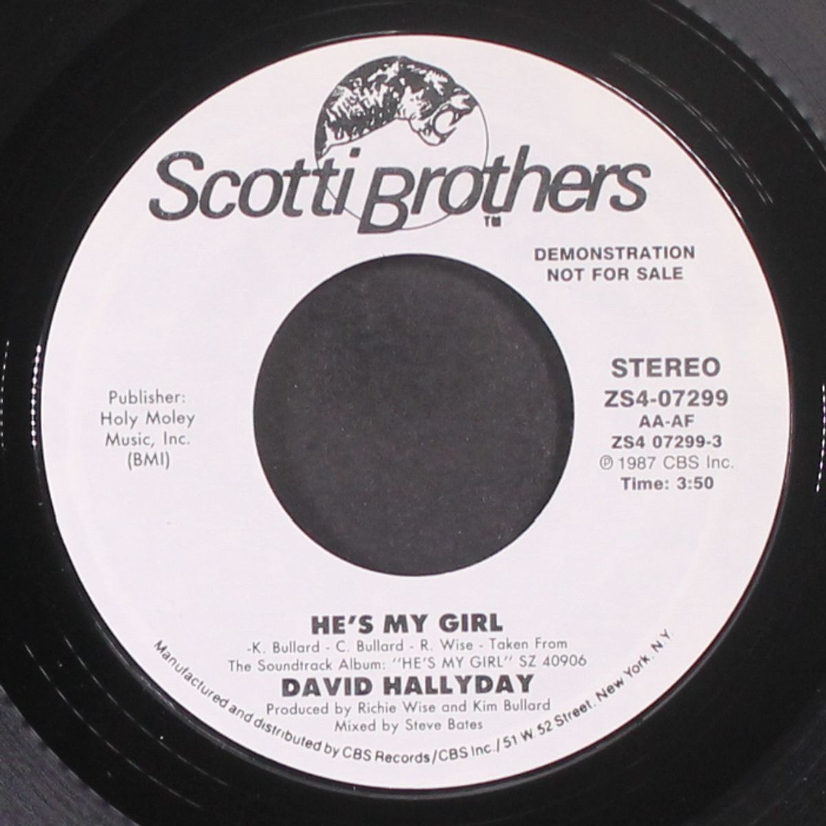 he's my girl / same by DAVID HALLYDAY