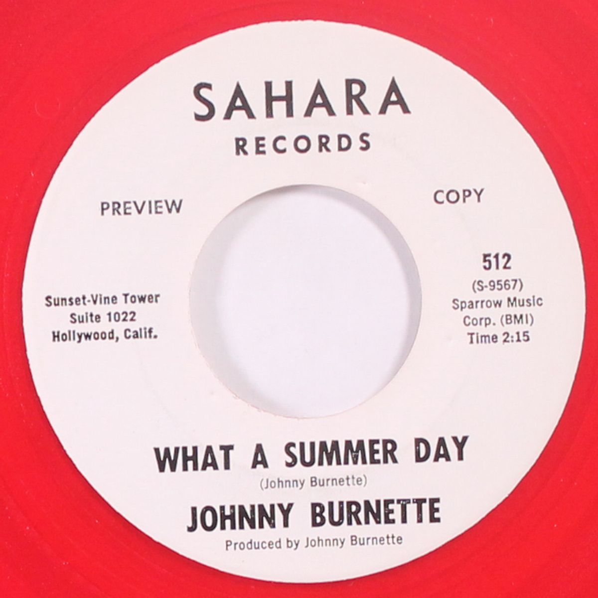 what a summer day / fountain of love by JOHNNY BURNETTE