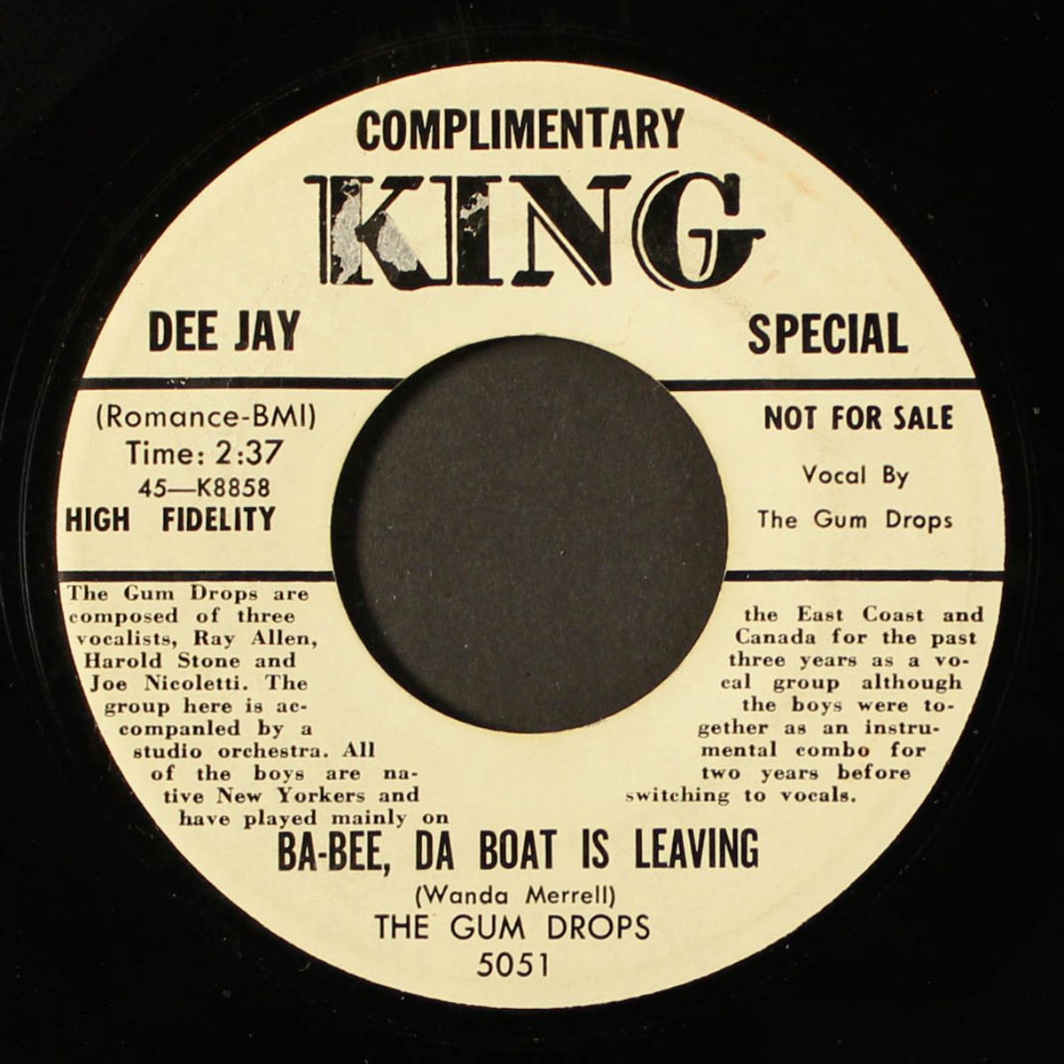 ba-bee, da boat is leaving / pigeon by GUM DROPS