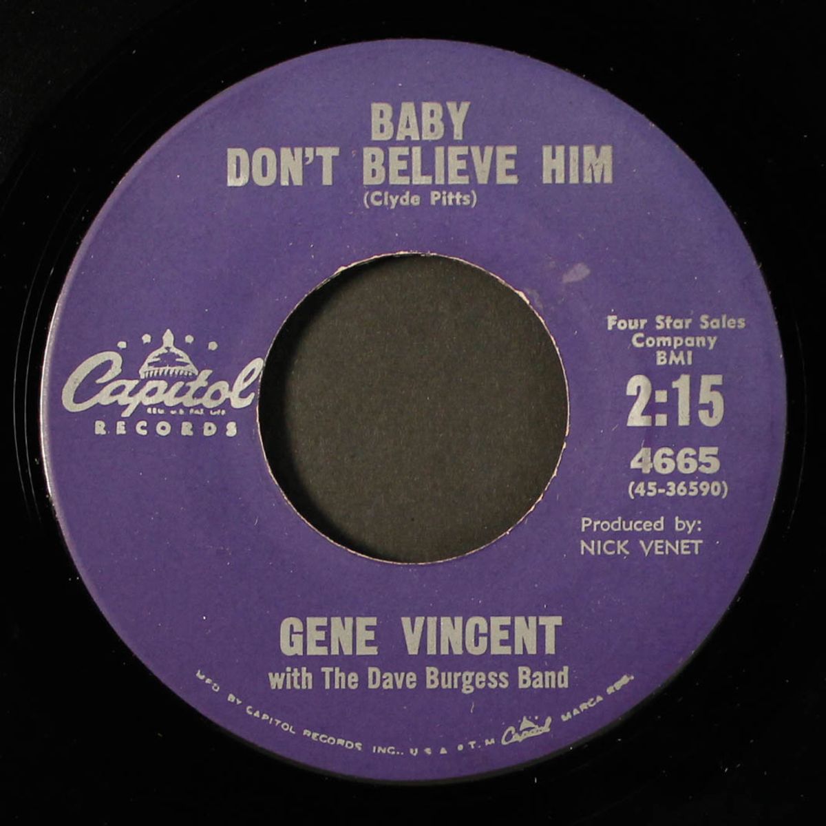 baby don't believe him / lucky star by GENE VINCENT
