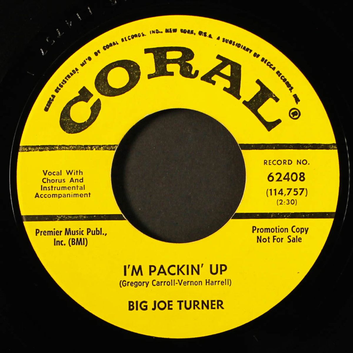 i'm packin' up / i walk a lonely mile by BIG JOE TURNER