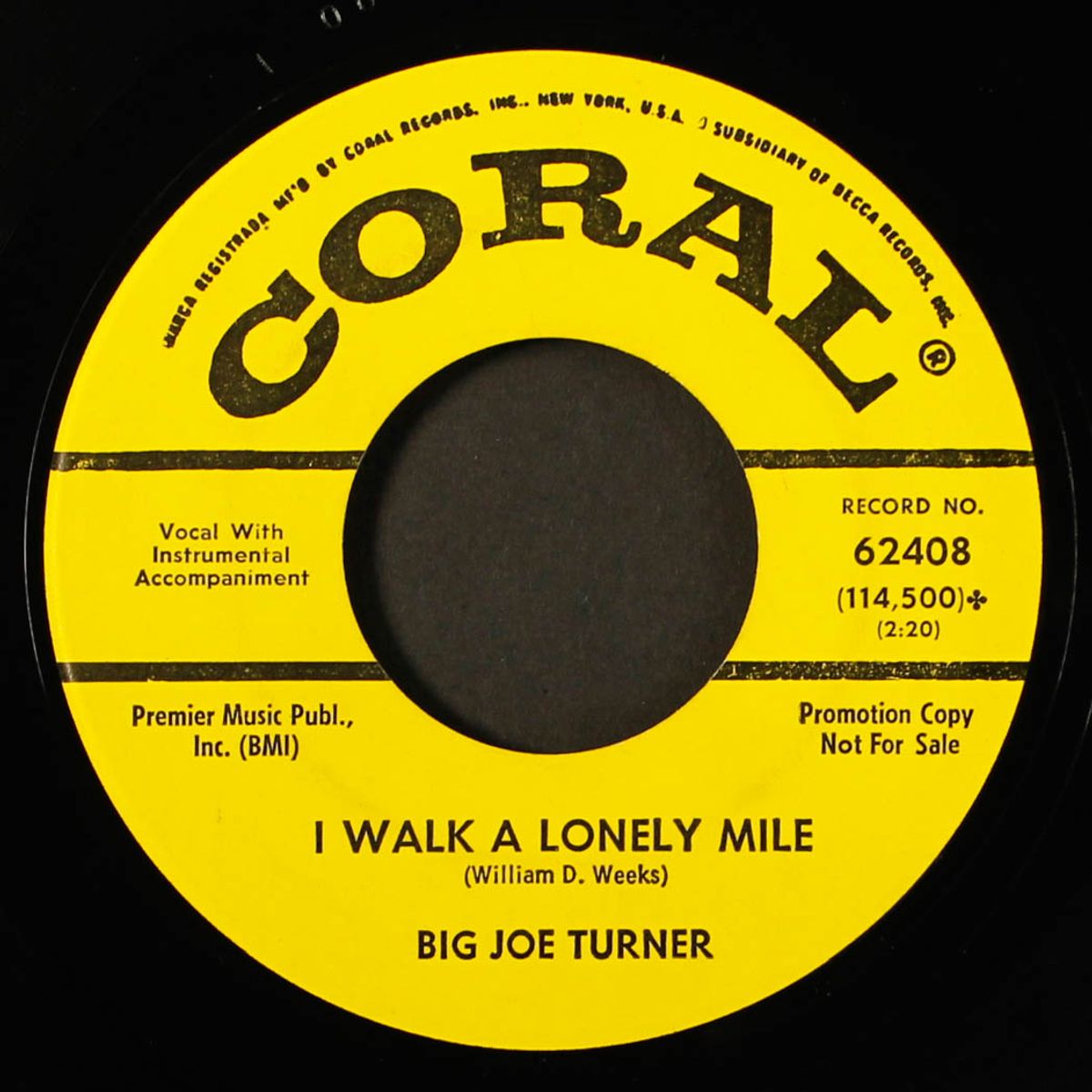 i'm packin' up / i walk a lonely mile by BIG JOE TURNER