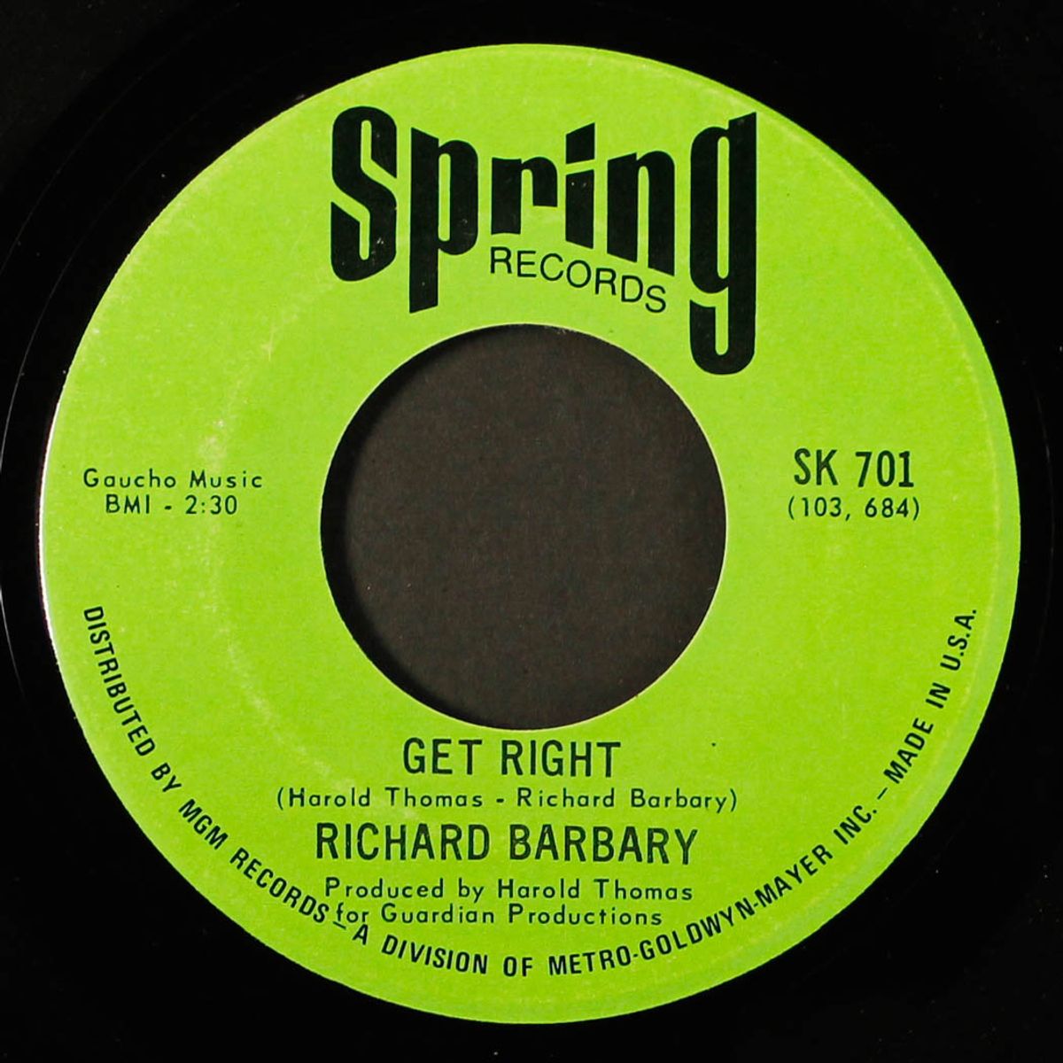 when johnny comes marching home / get right by RICHARD BARBARY